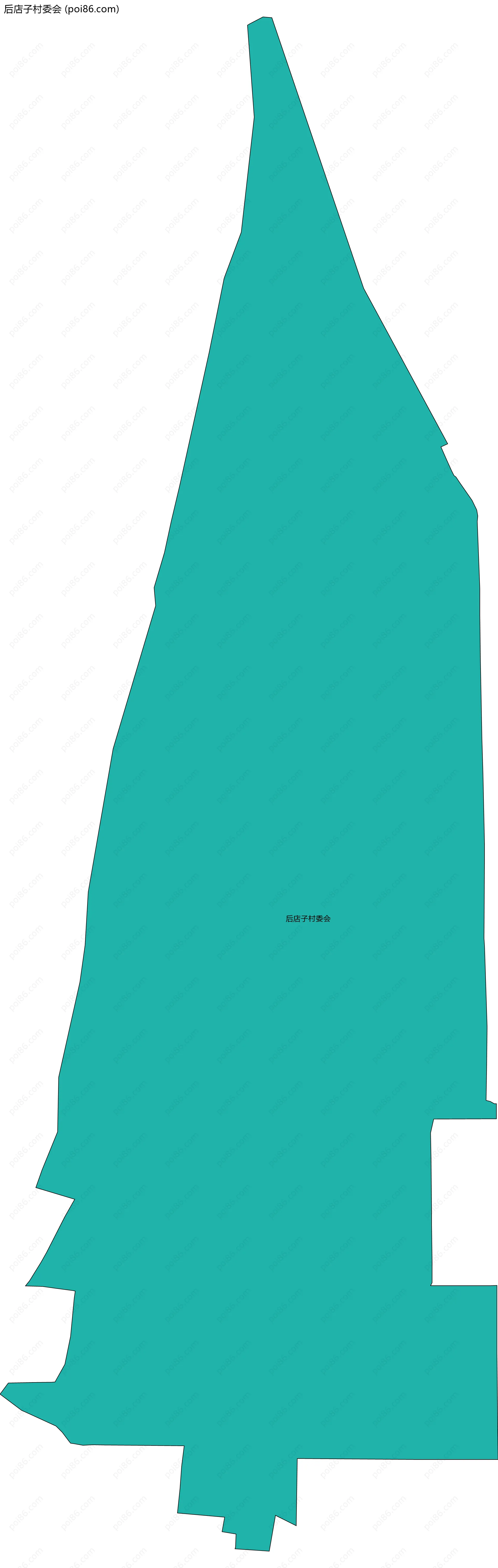 后店子村委会边界地图