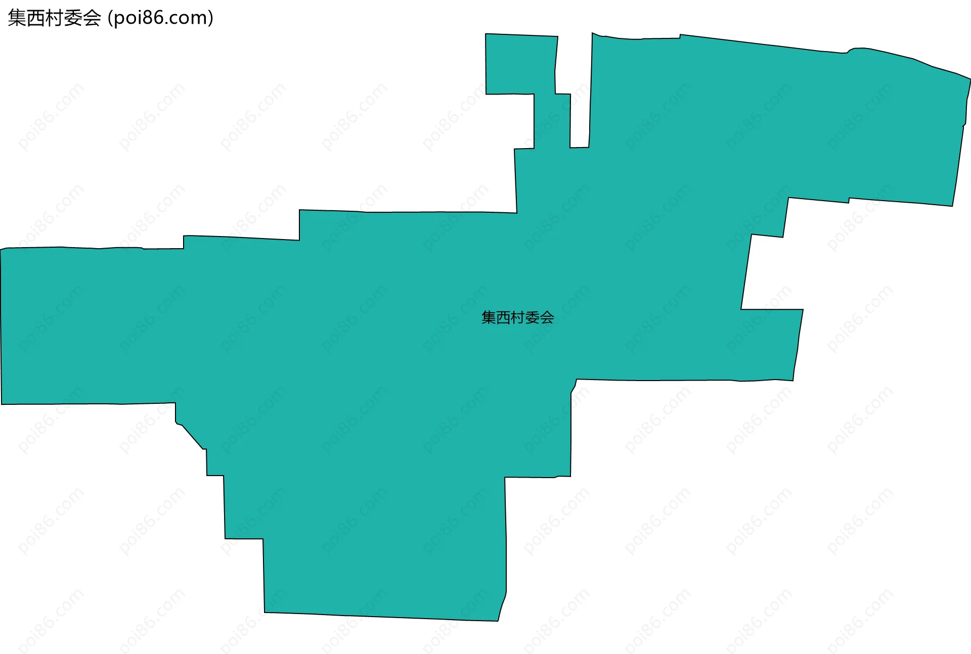 集西村委会边界地图