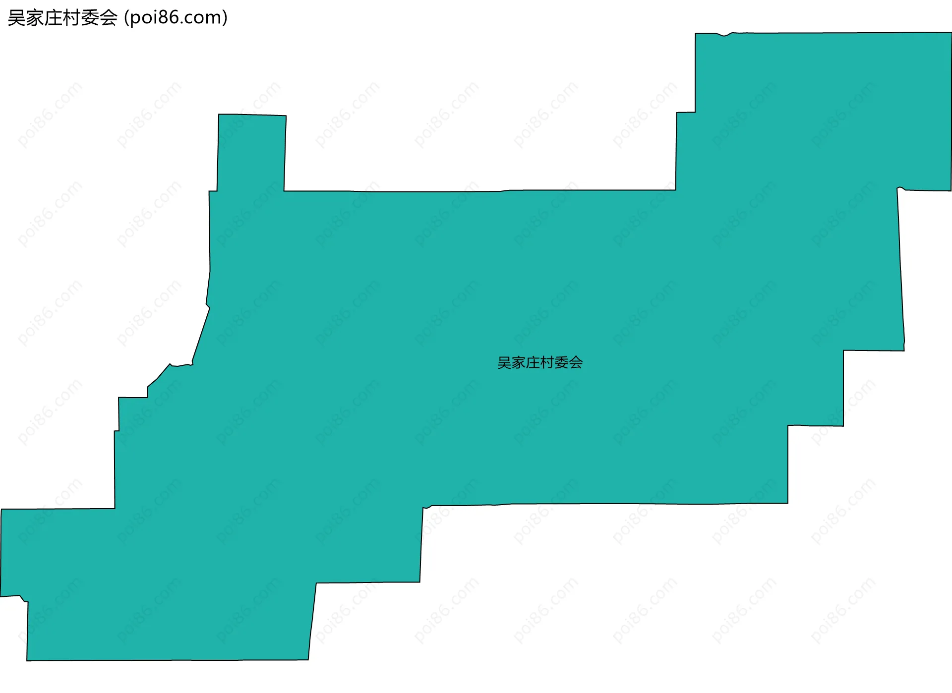 吴家庄村委会边界地图