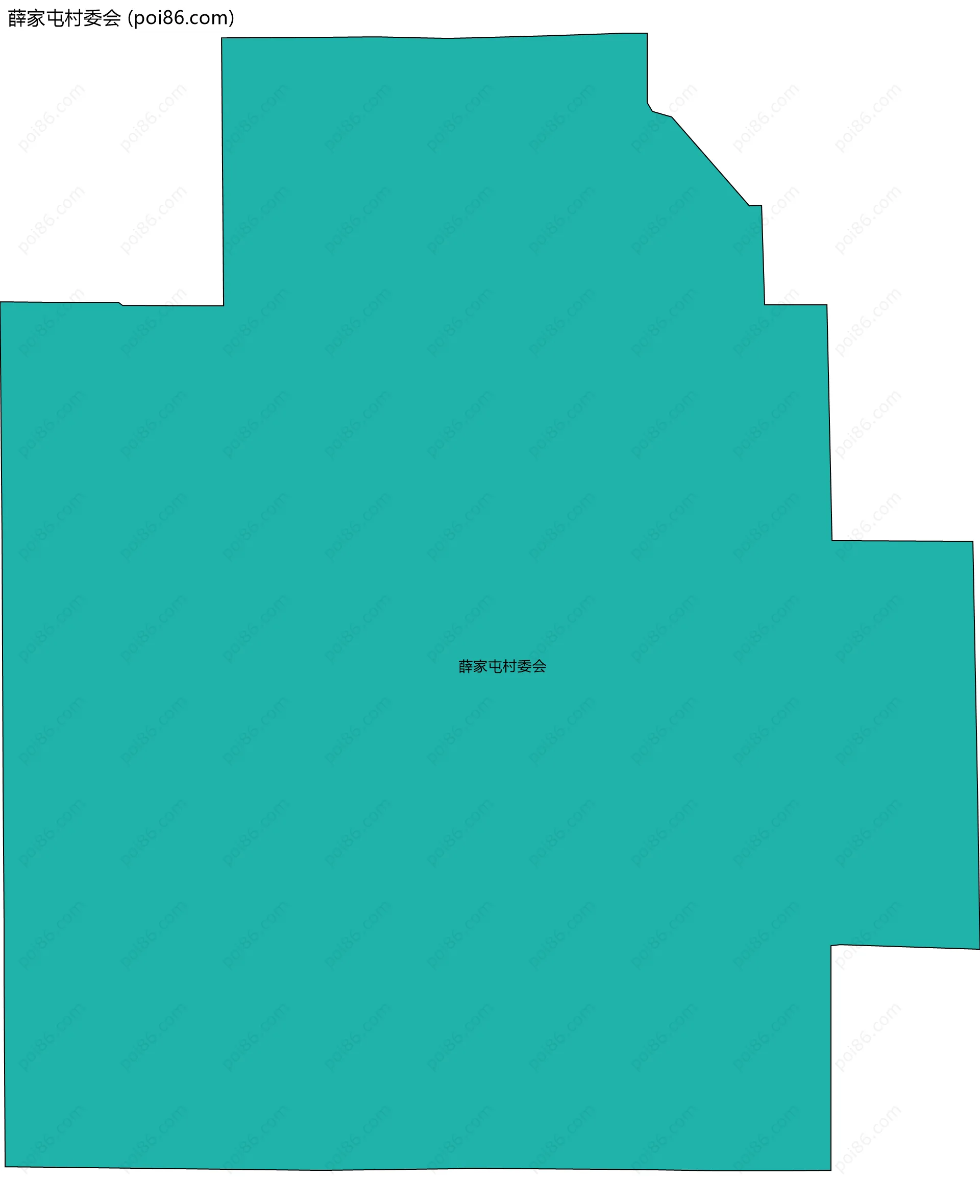 薛家屯村委会边界地图