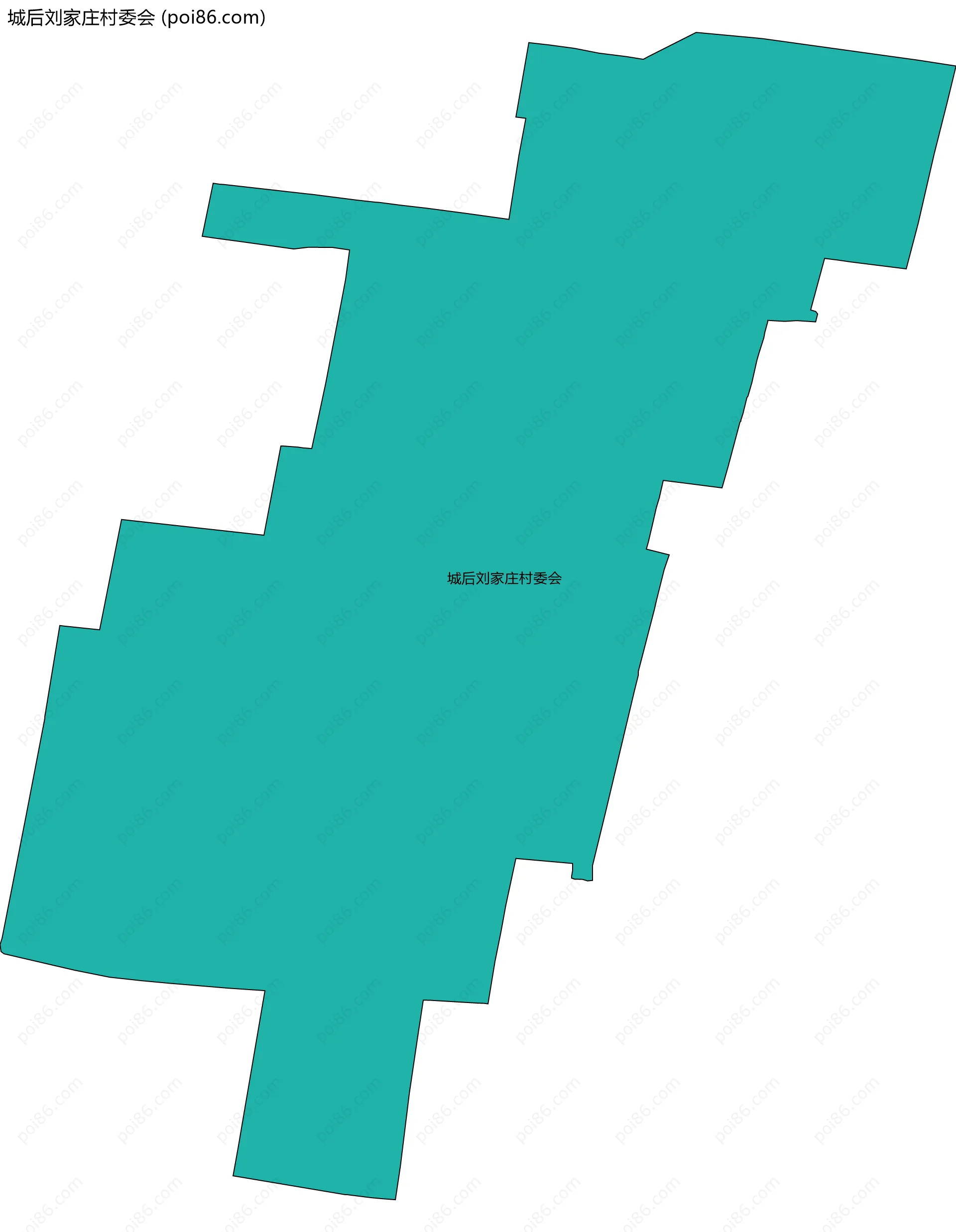 城后刘家庄村委会边界地图