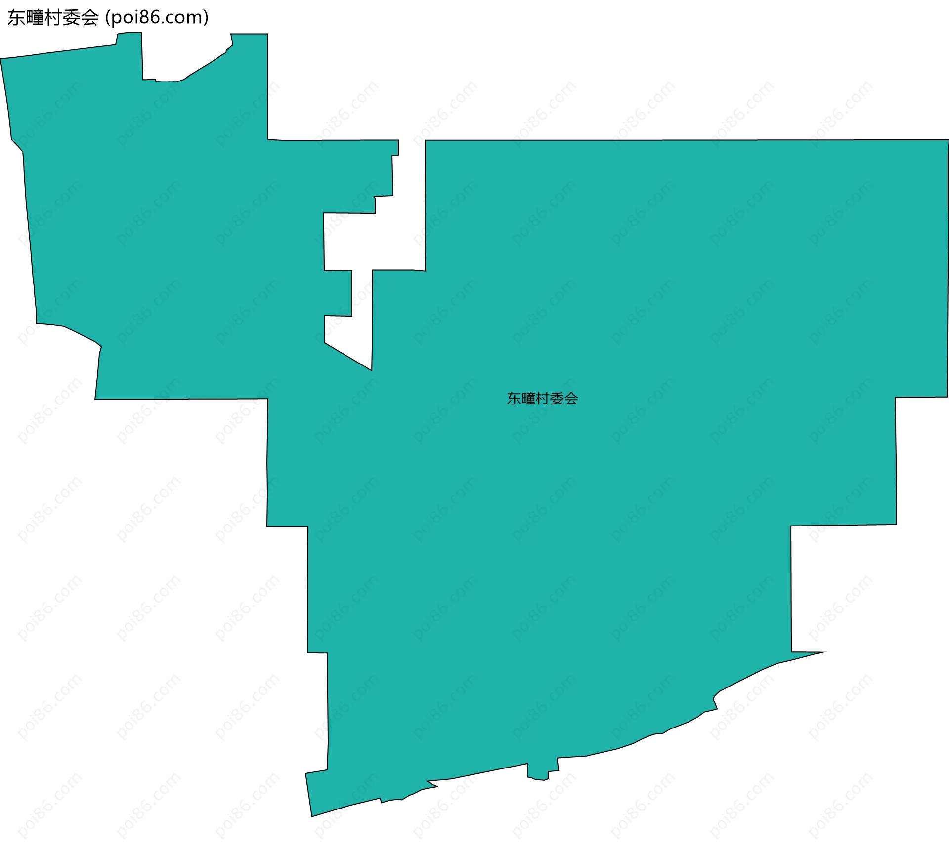 东疃村委会边界地图