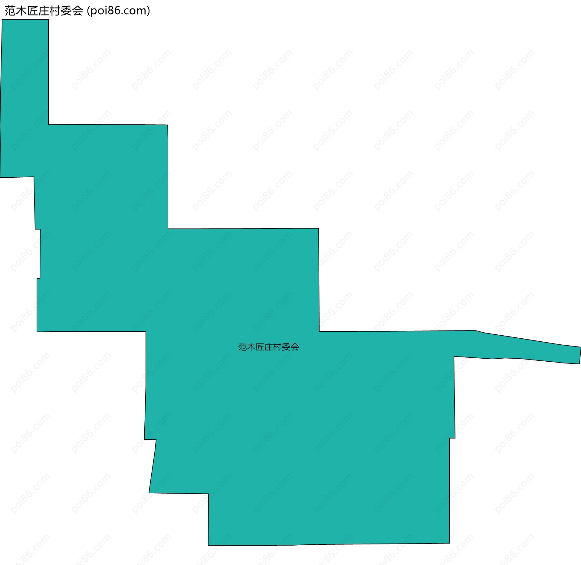 范木匠庄村委会边界地图