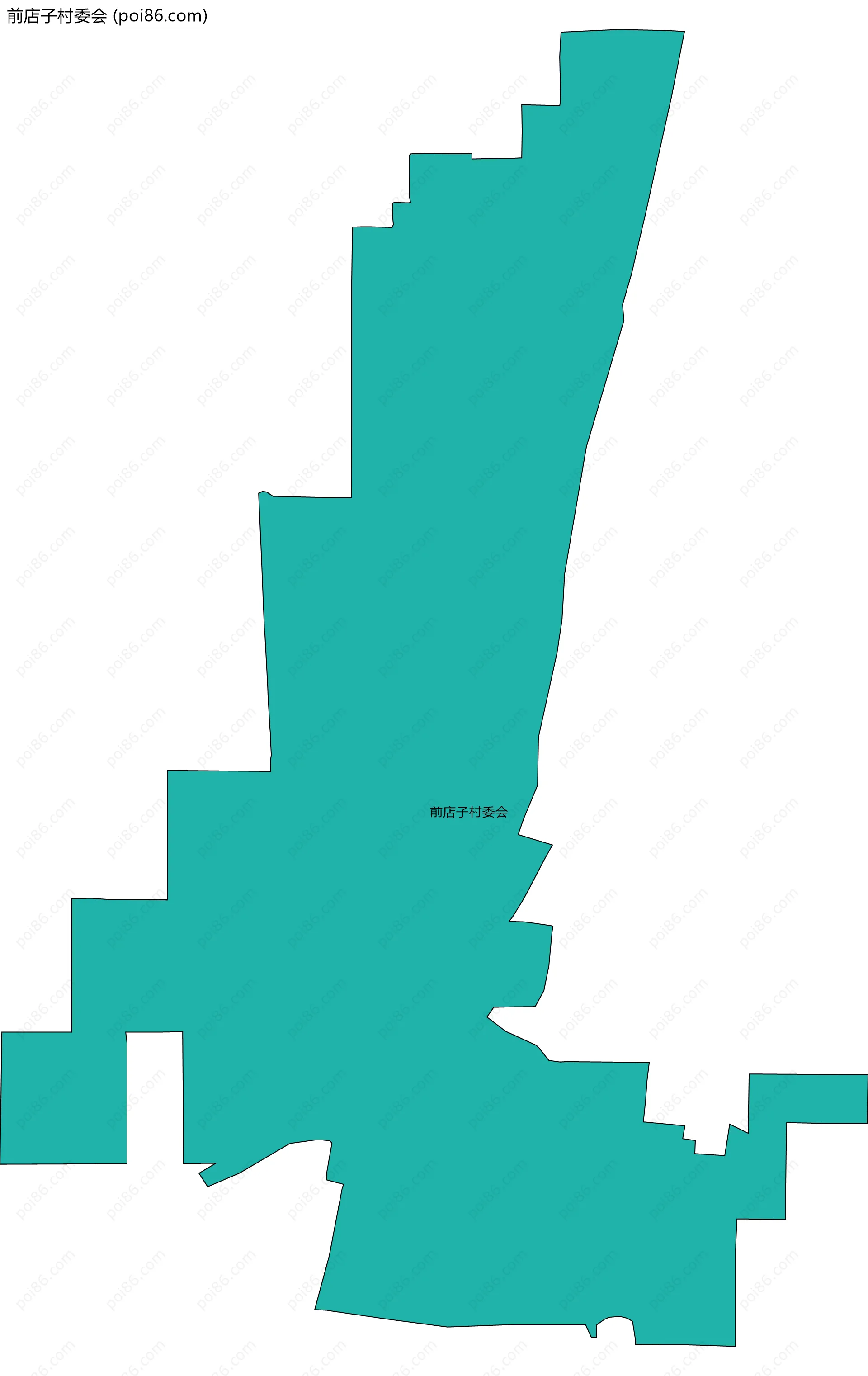 前店子村委会边界地图