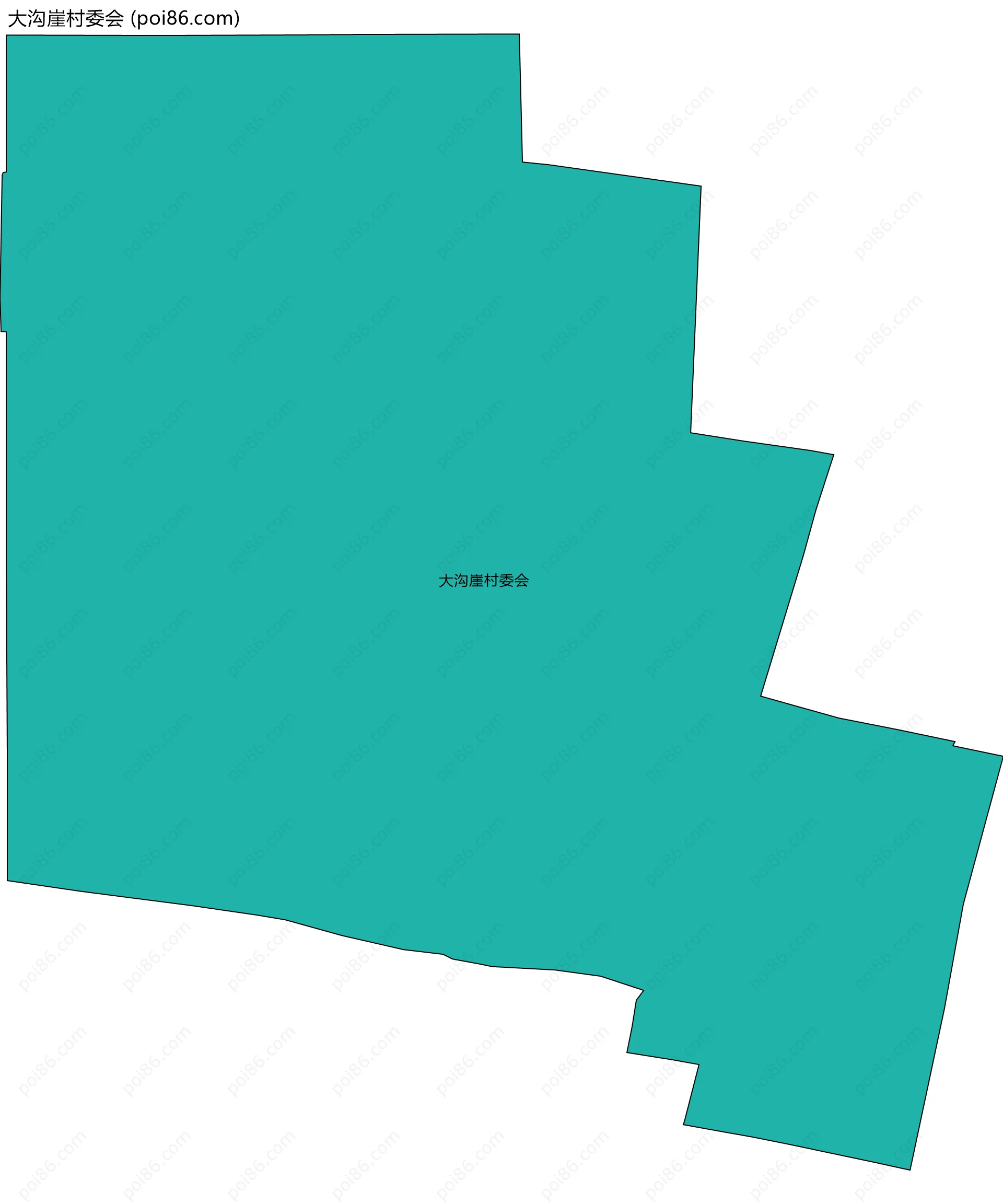 大沟崖村委会边界地图