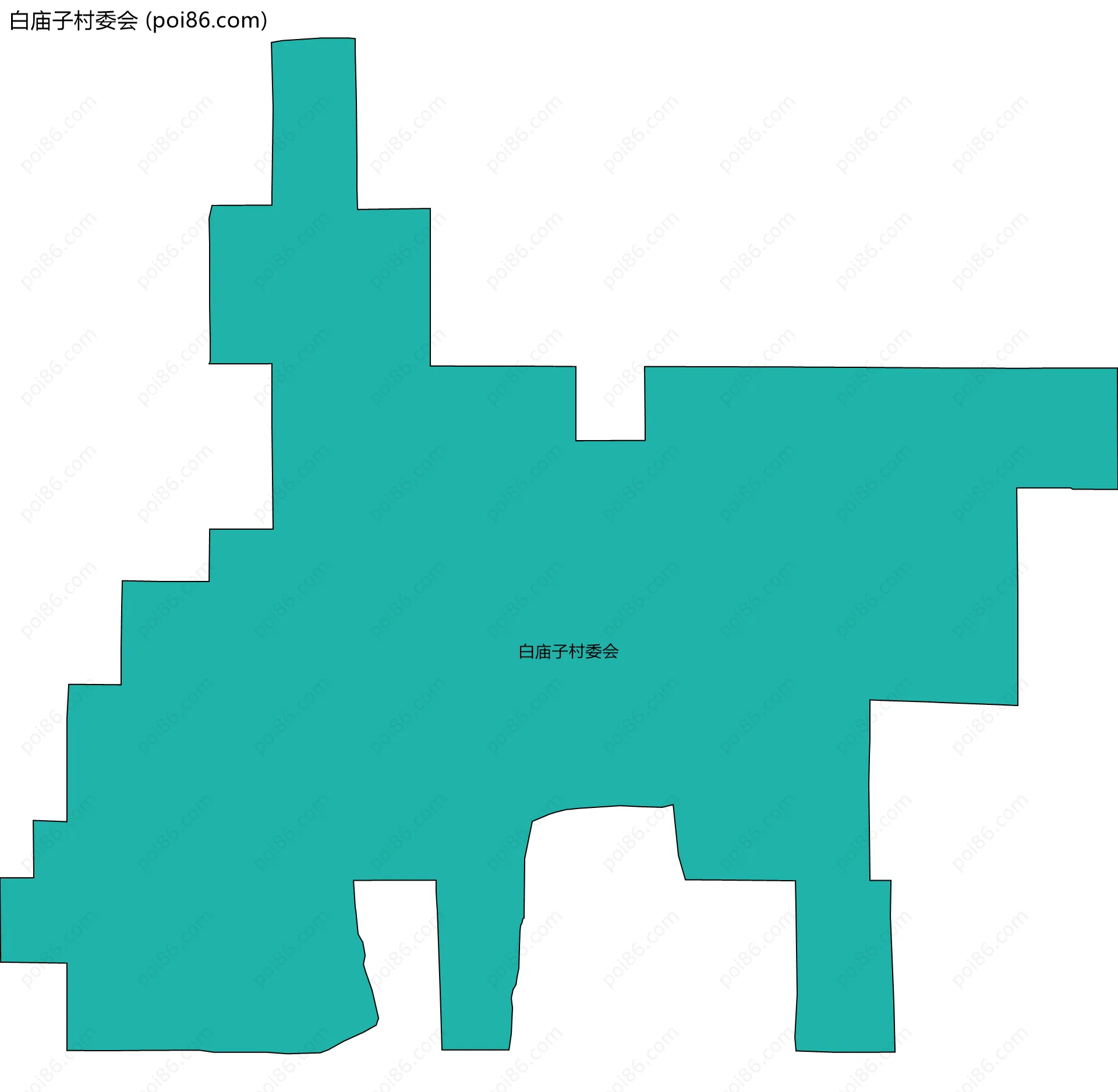 白庙子村委会边界地图
