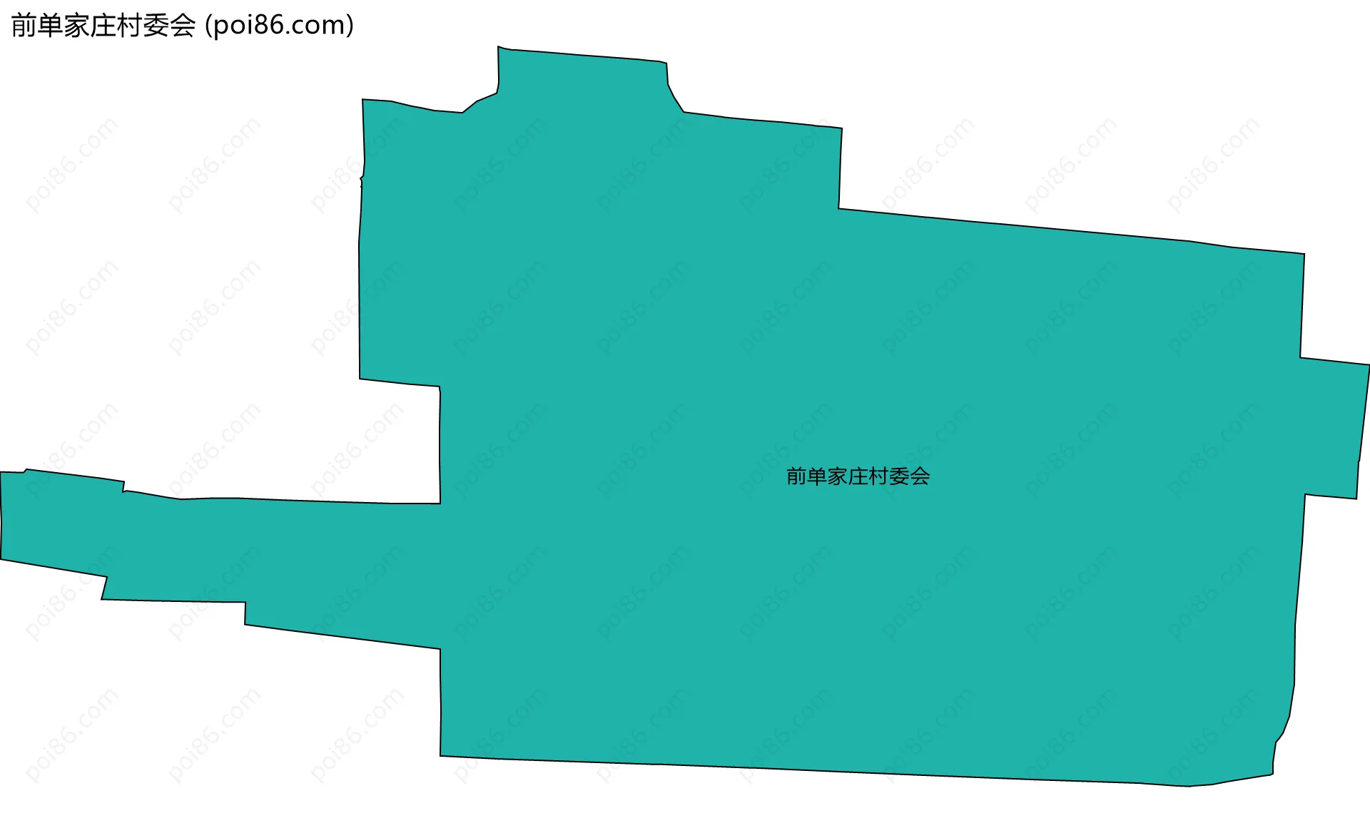 前单家庄村委会边界地图