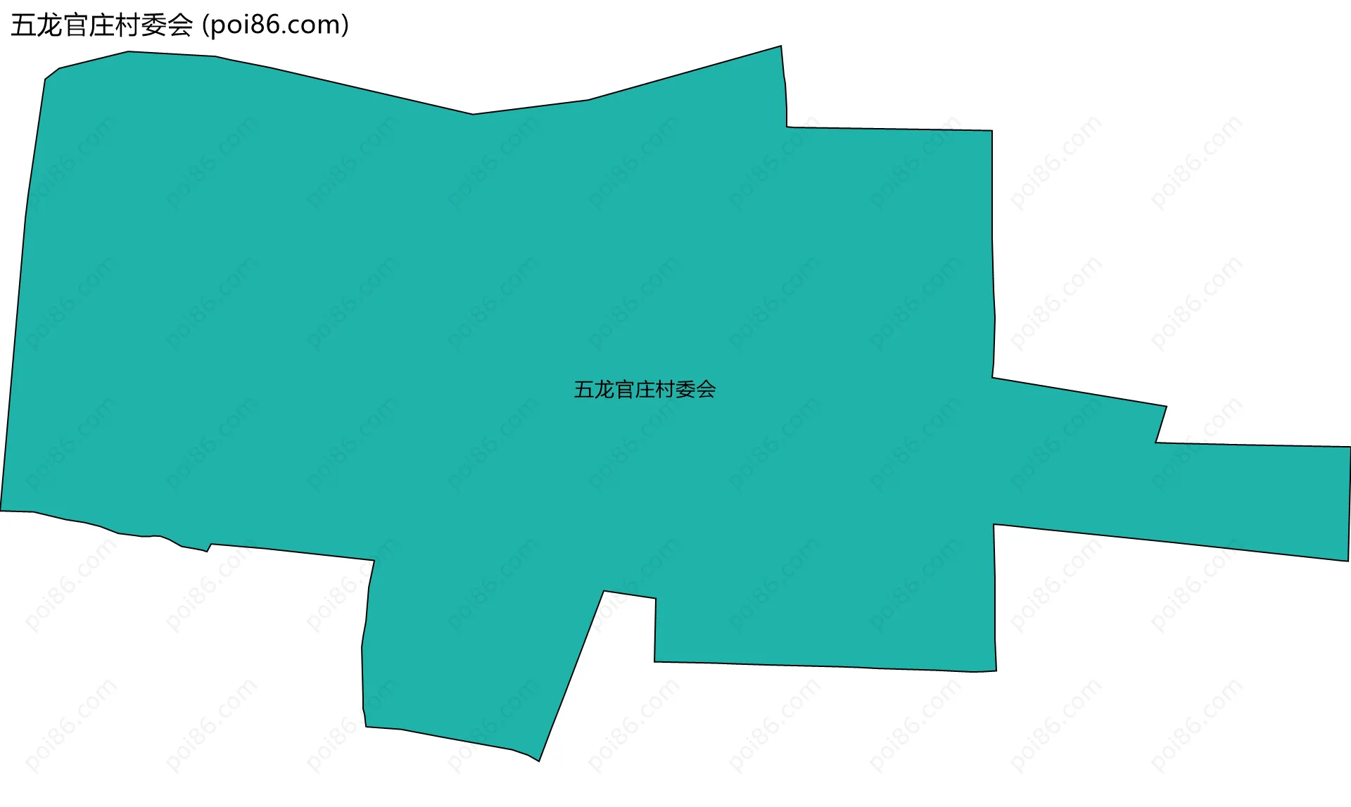 五龙官庄村委会边界地图