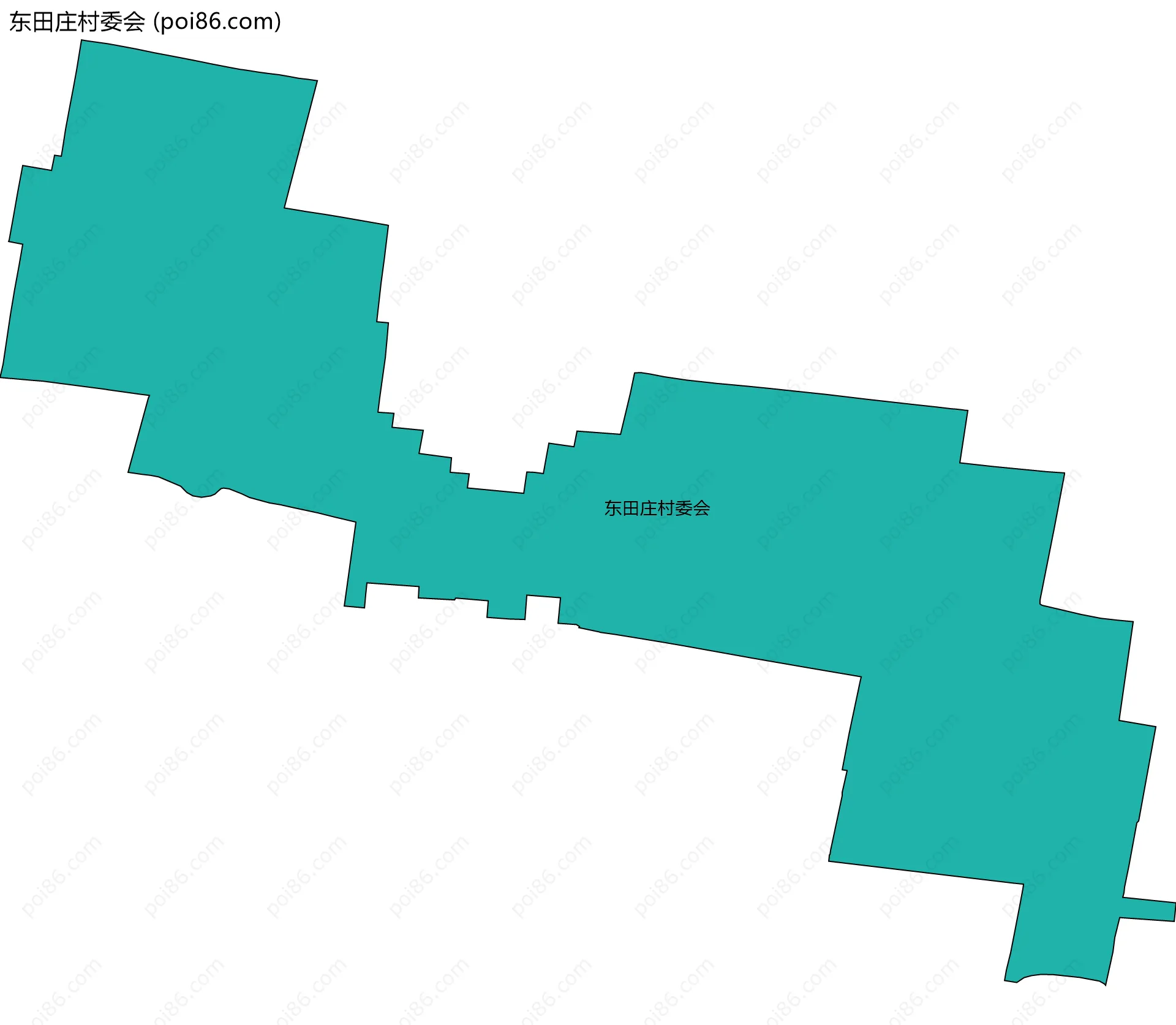 东田庄村委会边界地图