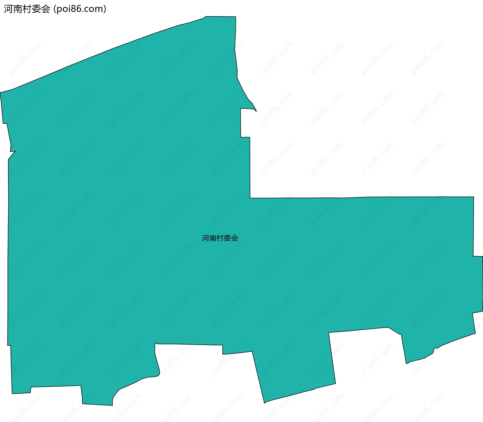 河南村委会边界地图