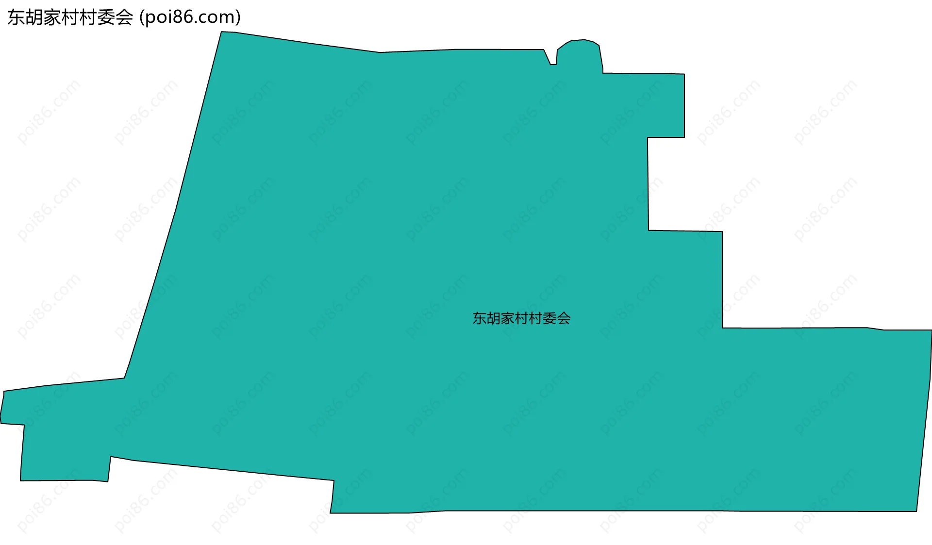 东胡家村村委会边界地图