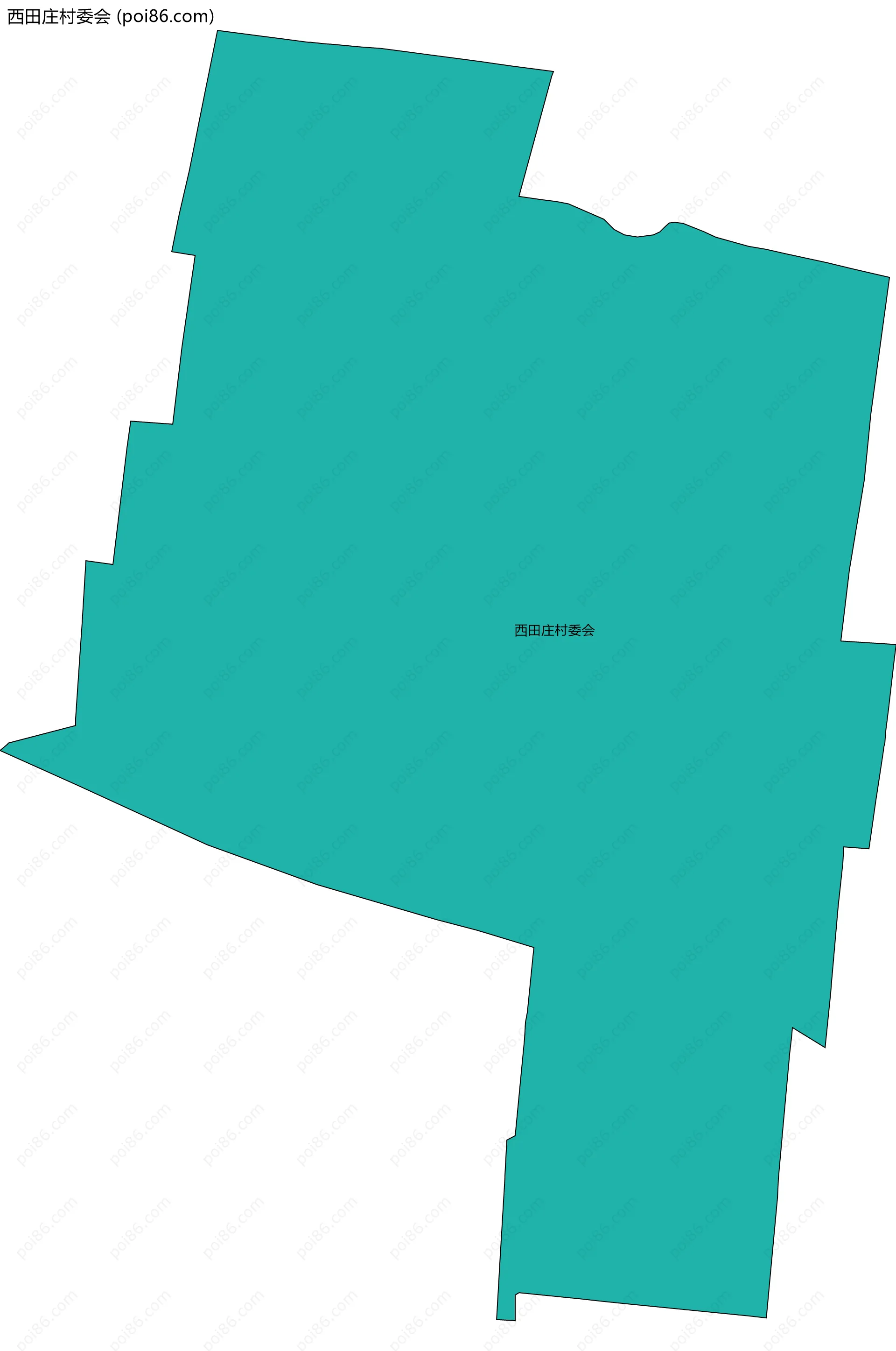 西田庄村委会边界地图