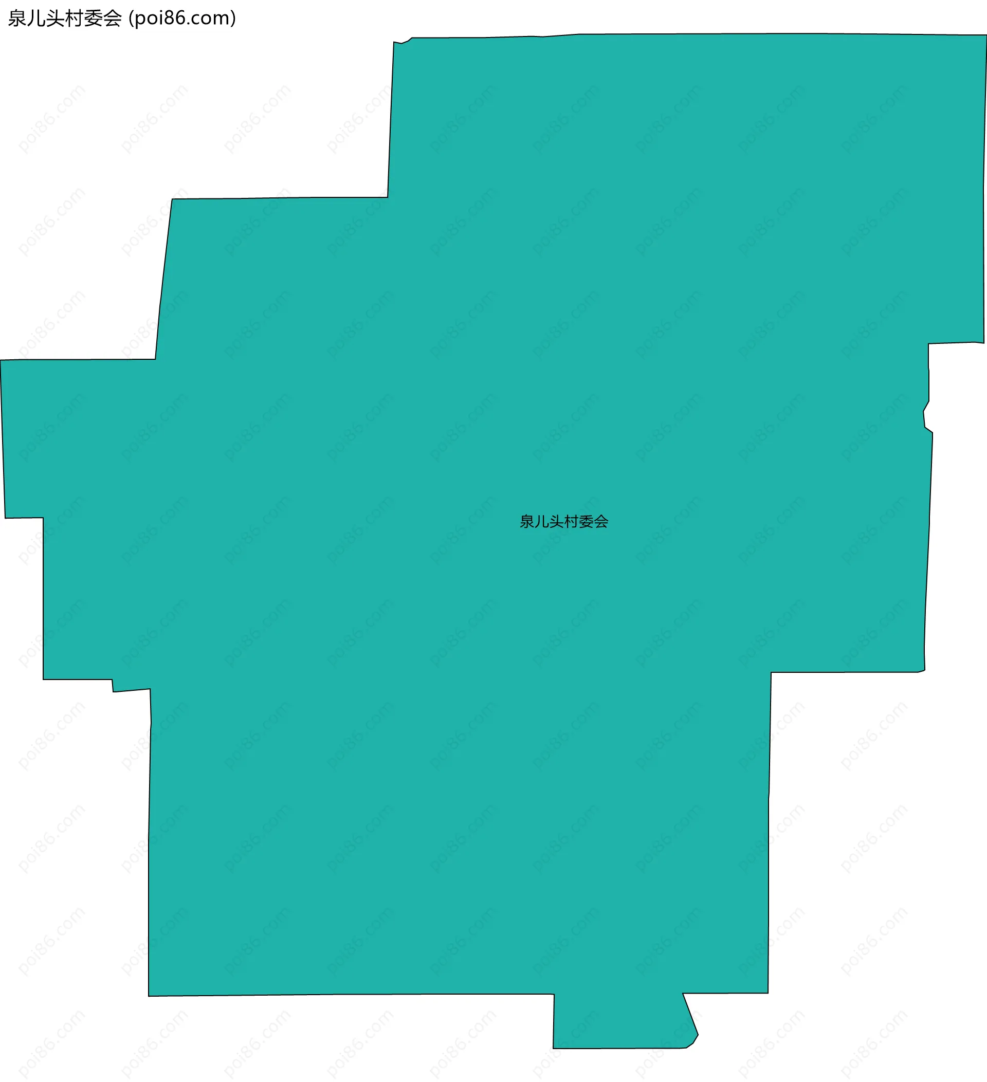 泉儿头村委会边界地图