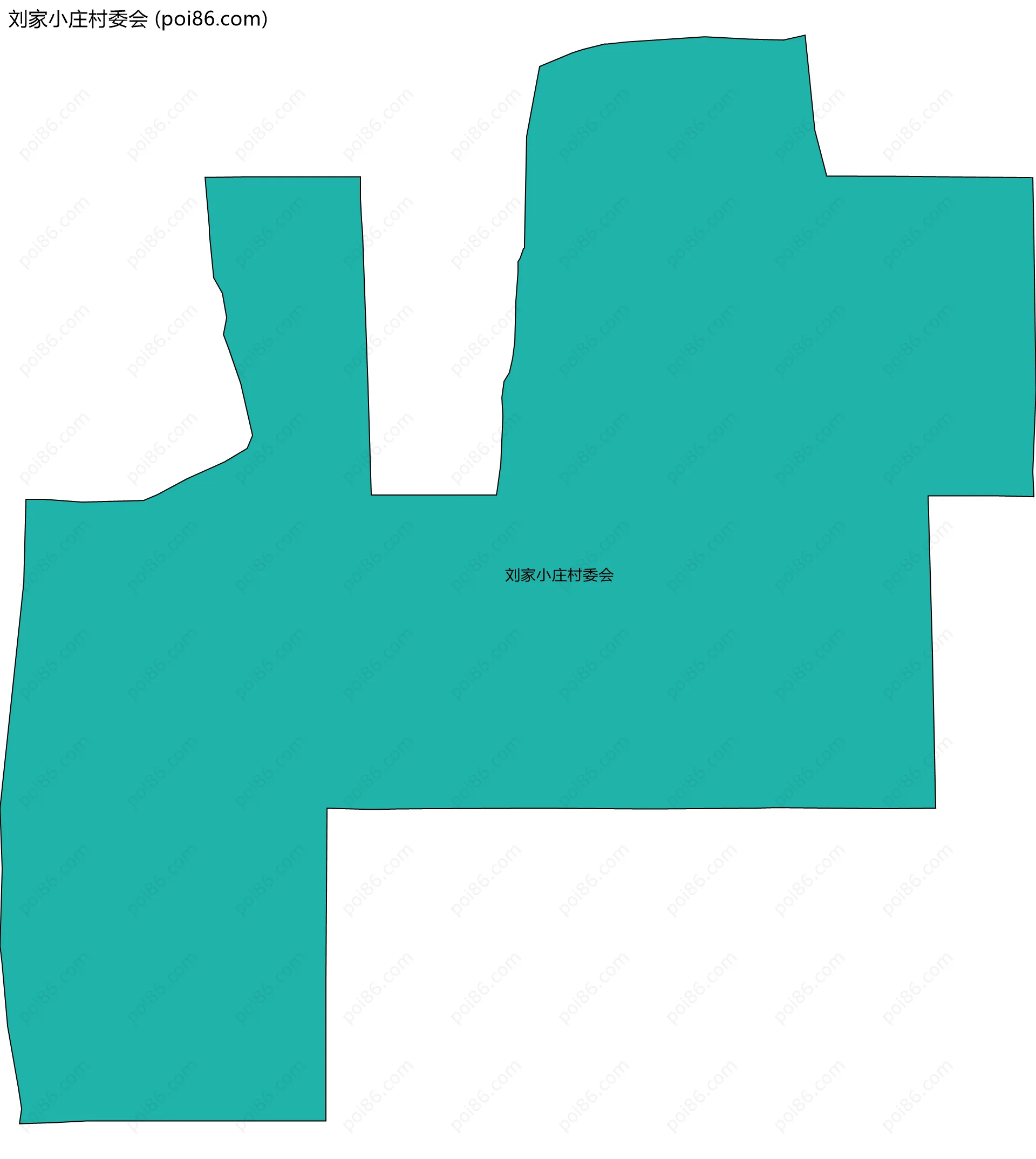 刘家小庄村委会边界地图