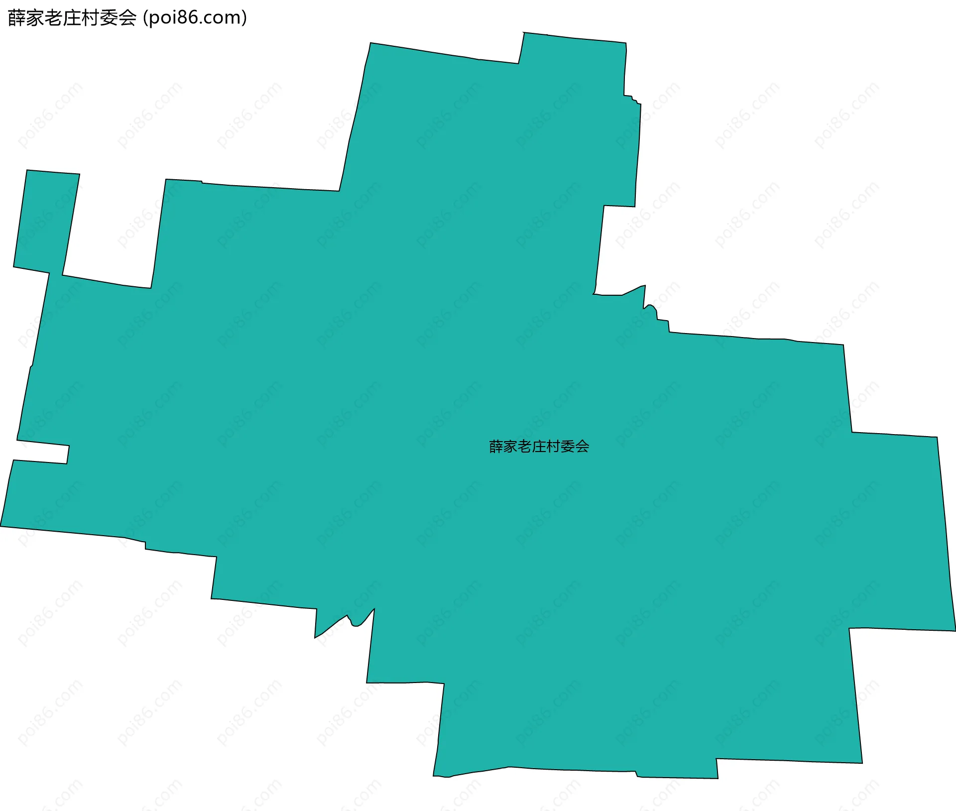 薛家老庄村委会边界地图