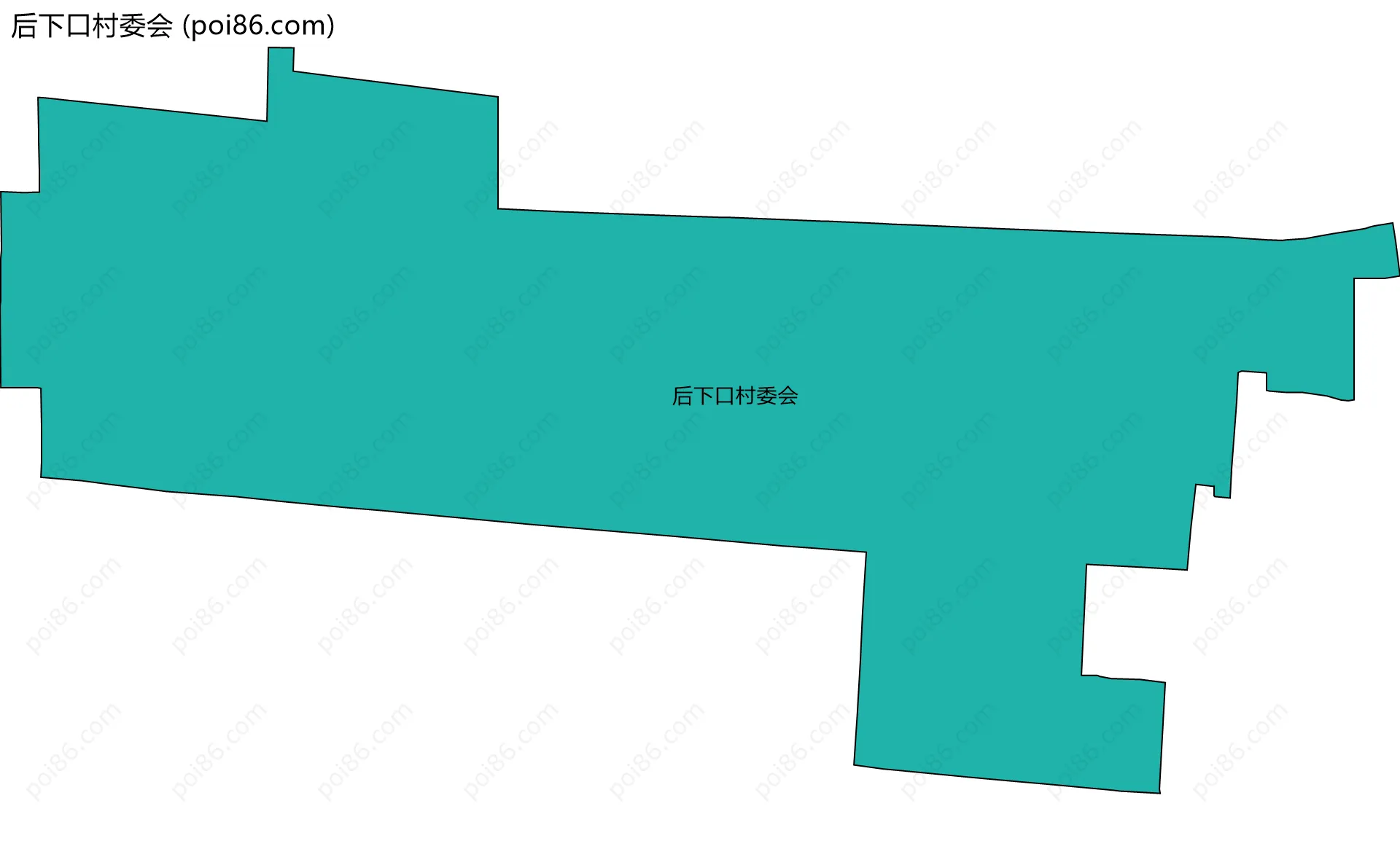 后下口村委会边界地图