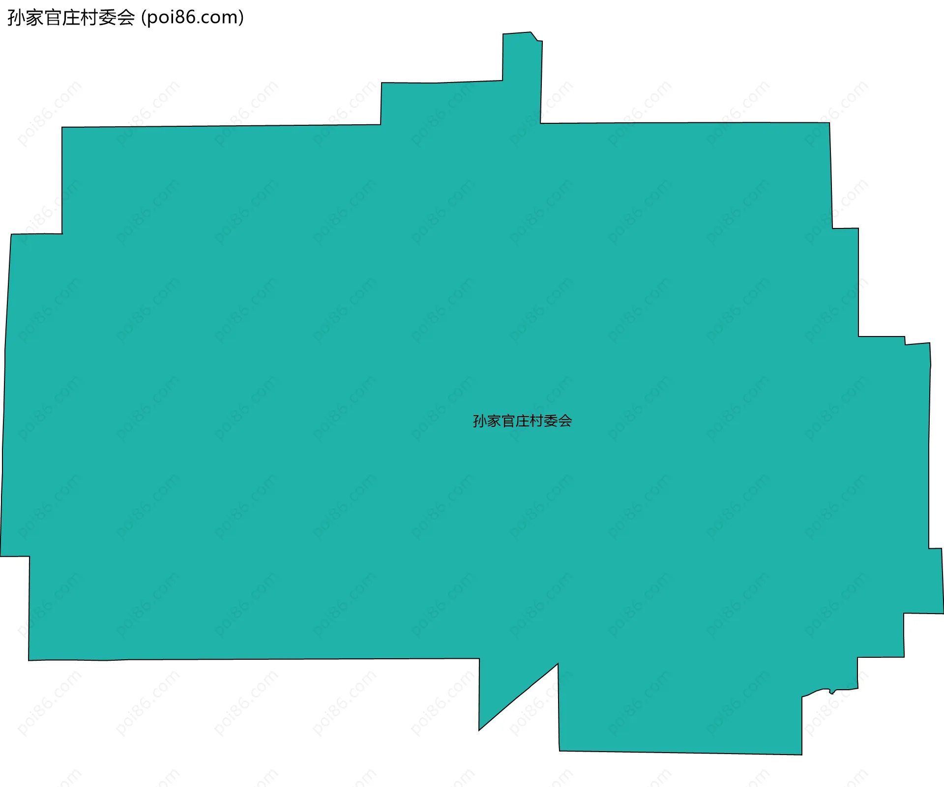 孙家官庄村委会边界地图