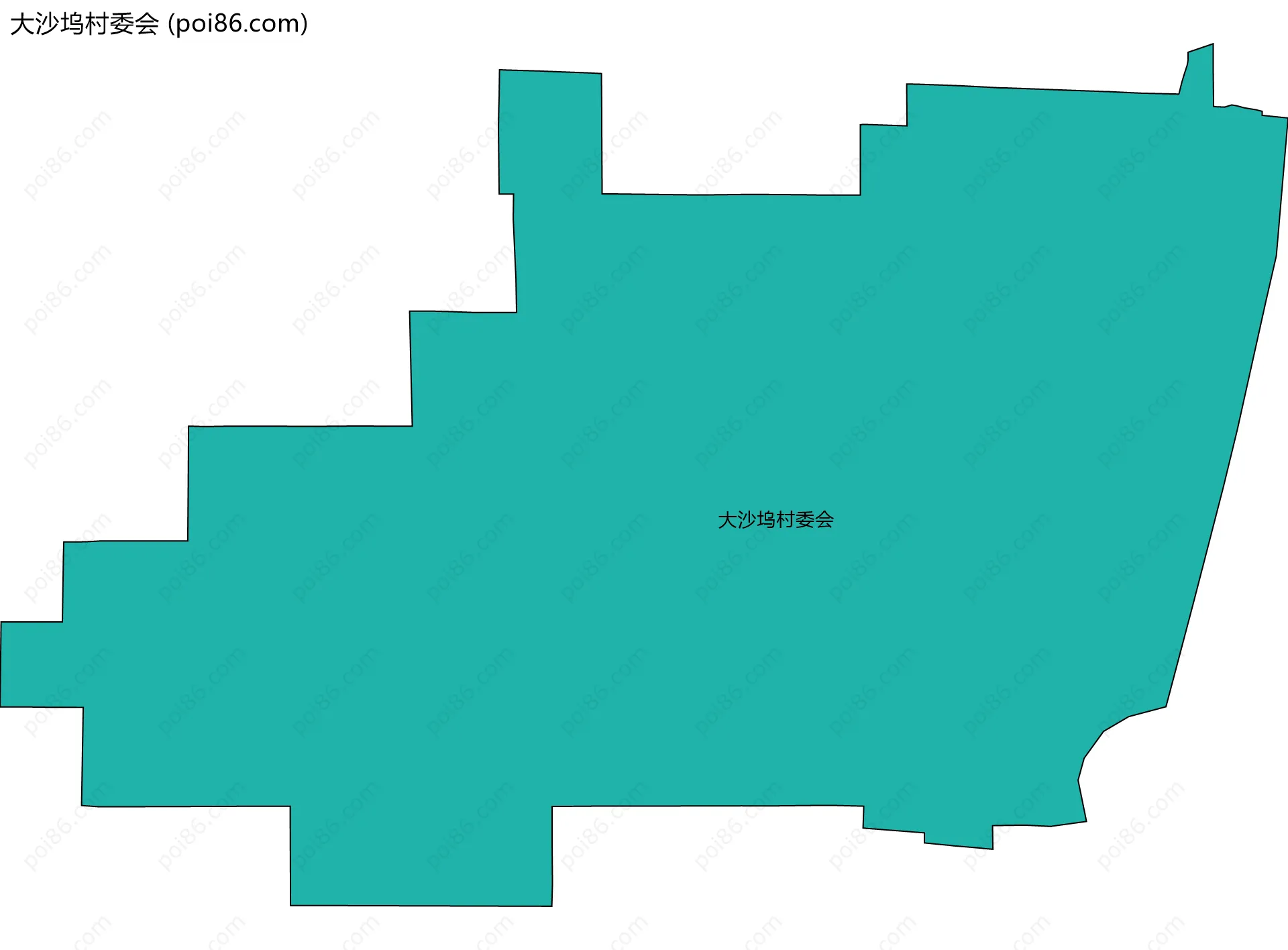大沙坞村委会边界地图