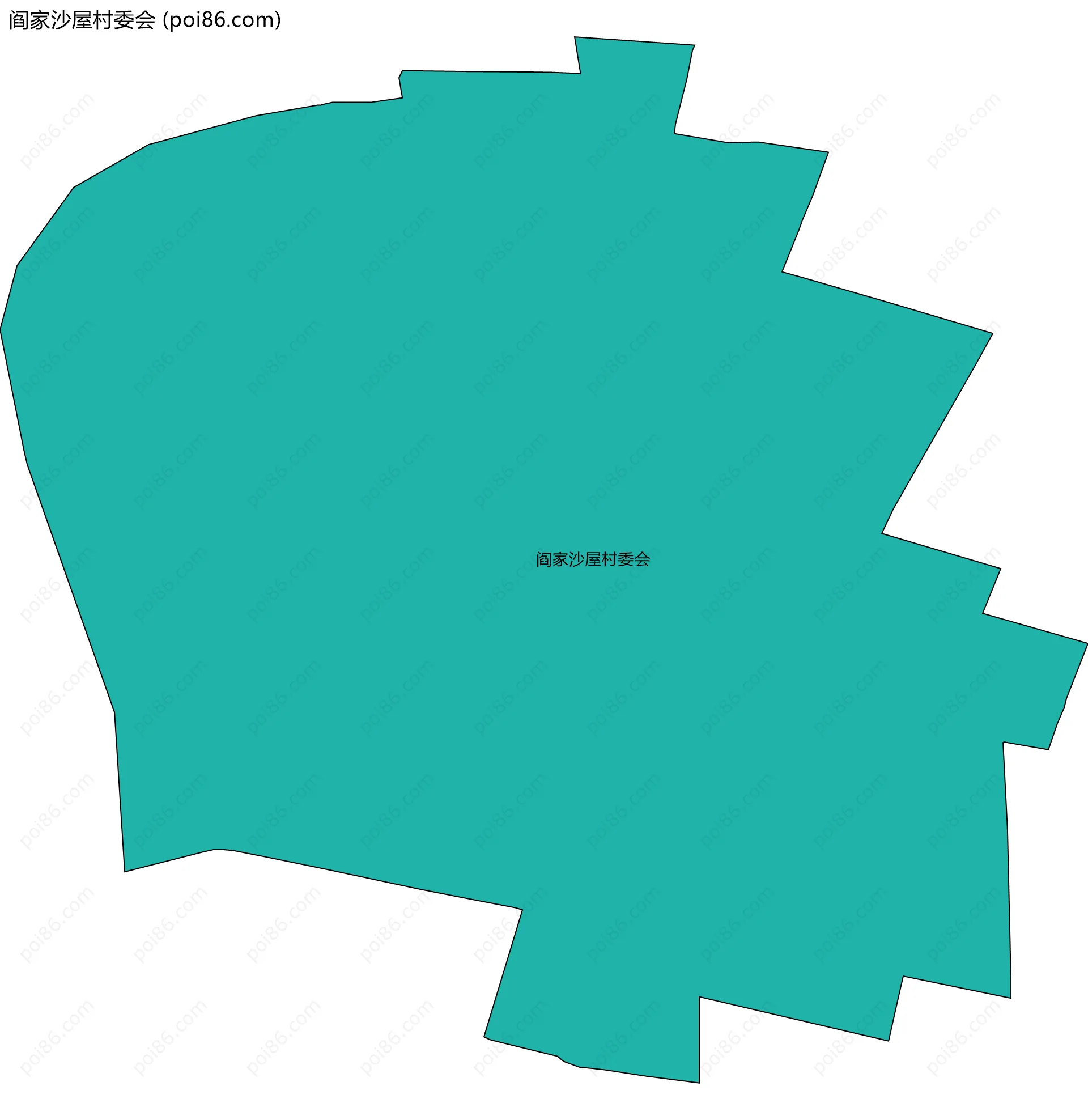 阎家沙屋村委会边界地图