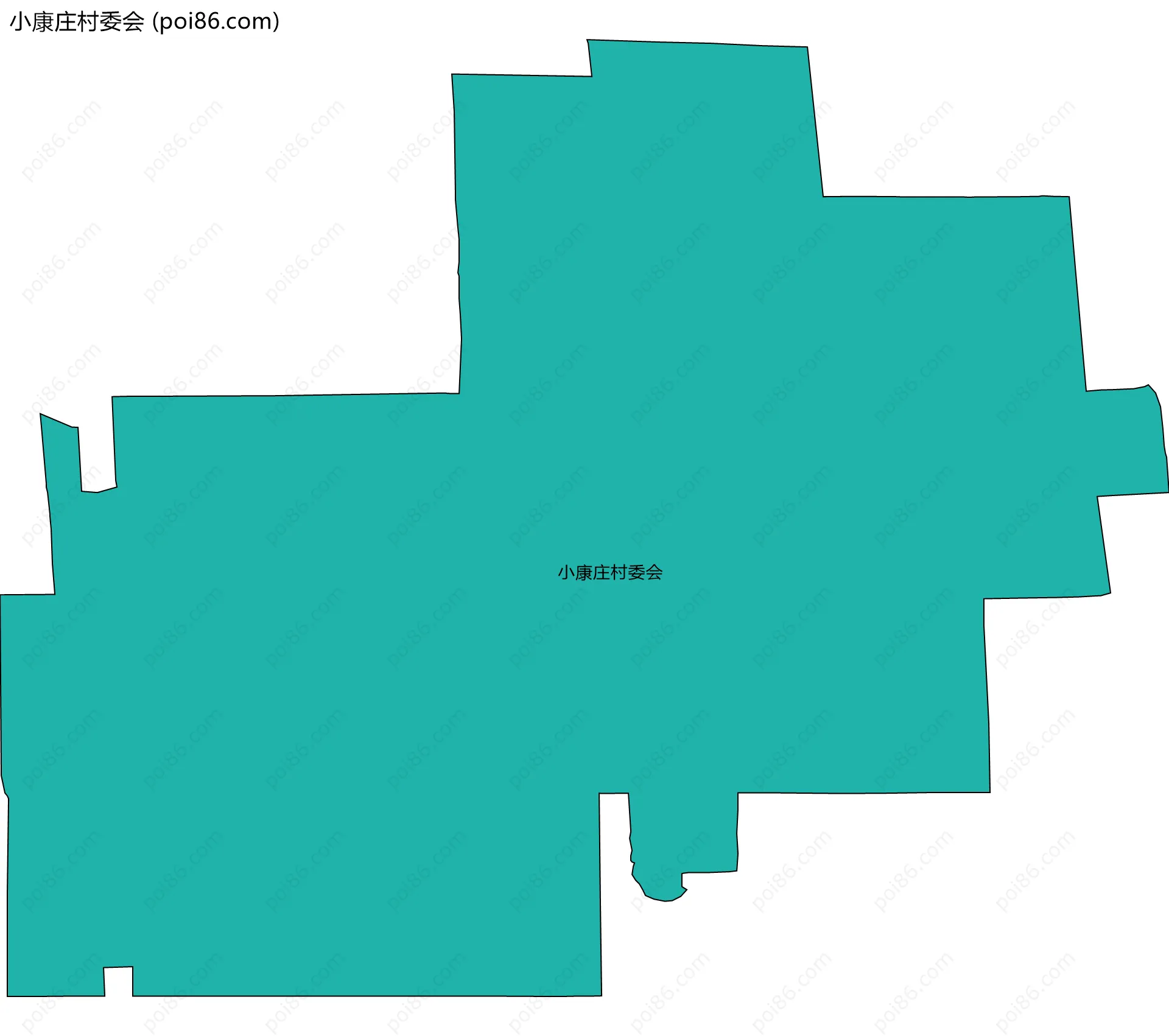 小康庄村委会边界地图