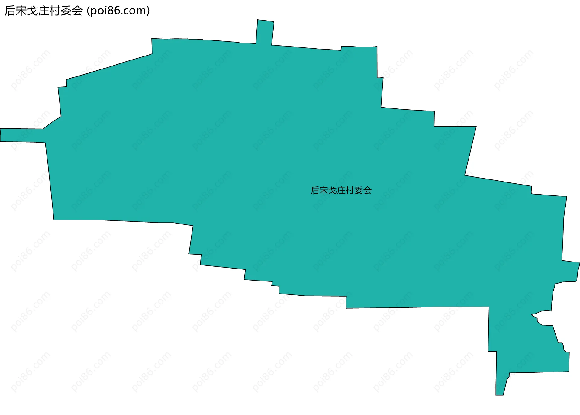 后宋戈庄村委会边界地图