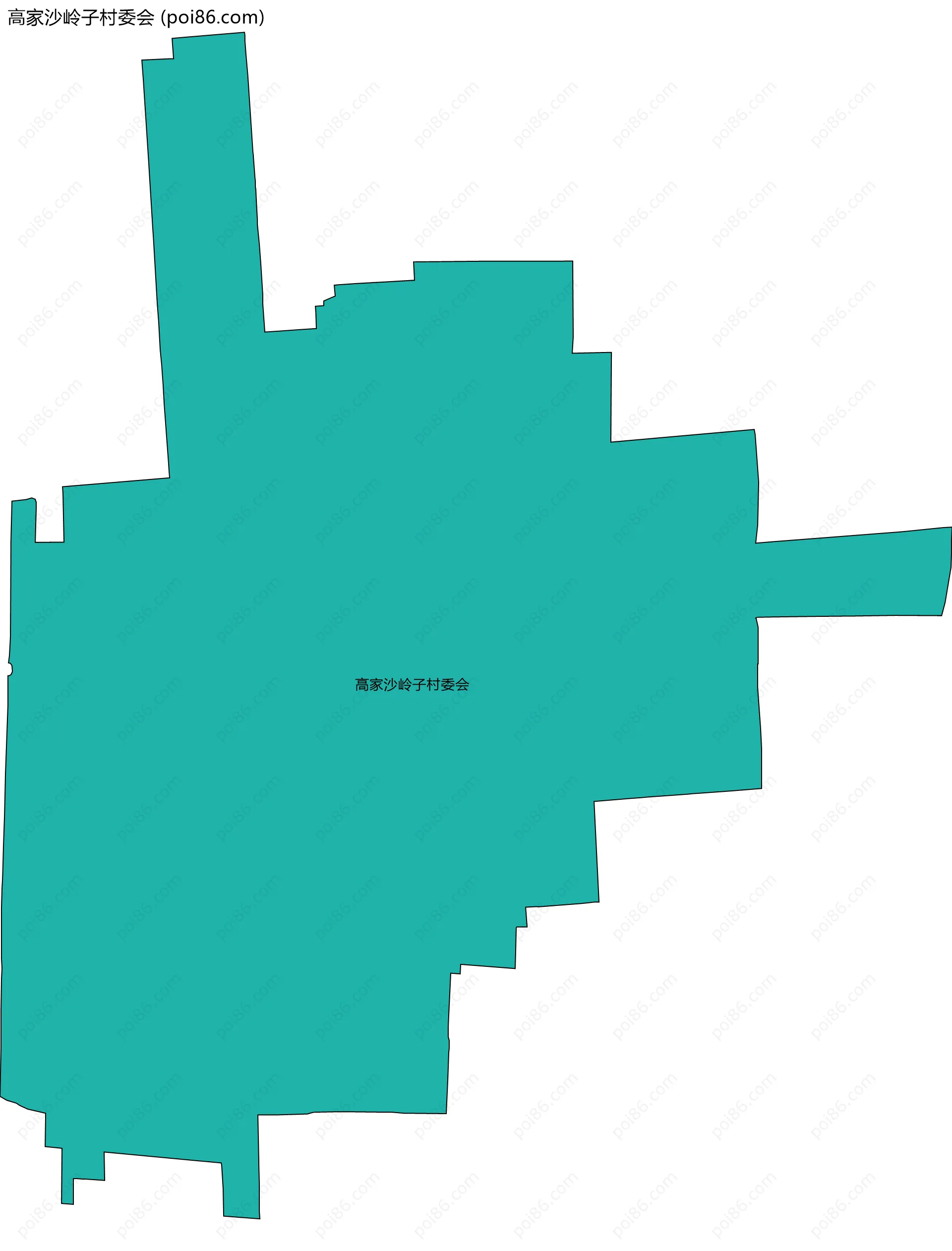 高家沙岭子村委会边界地图