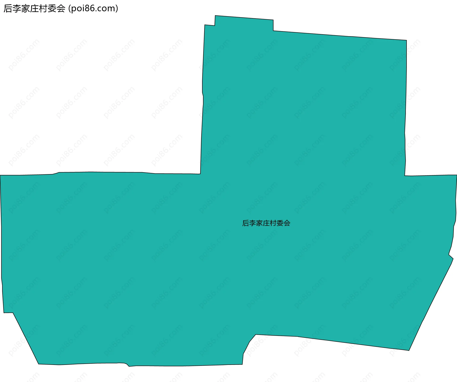 后李家庄村委会边界地图