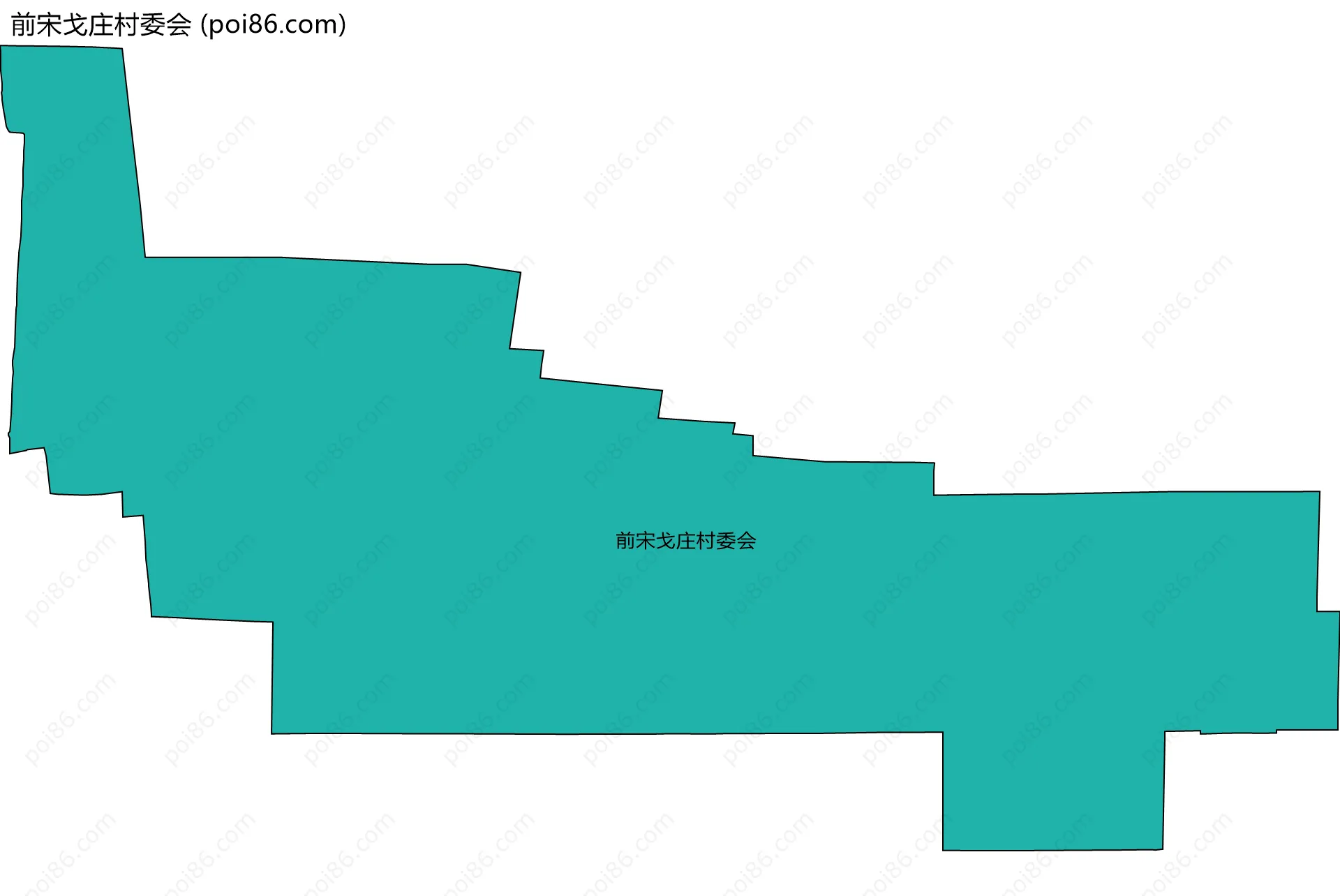 前宋戈庄村委会边界地图
