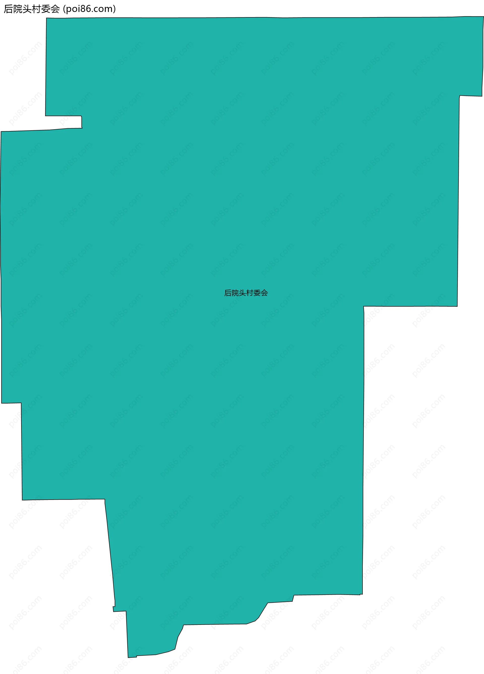 后院头村委会边界地图