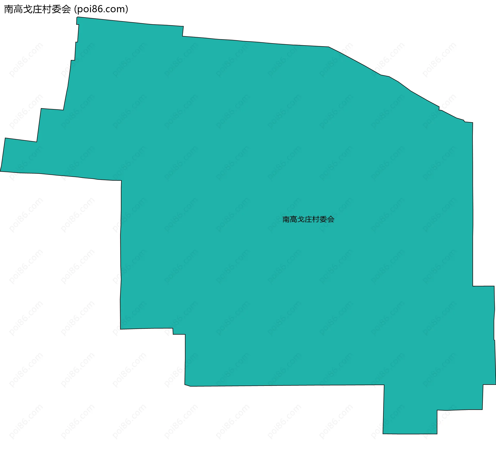 南高戈庄村委会边界地图