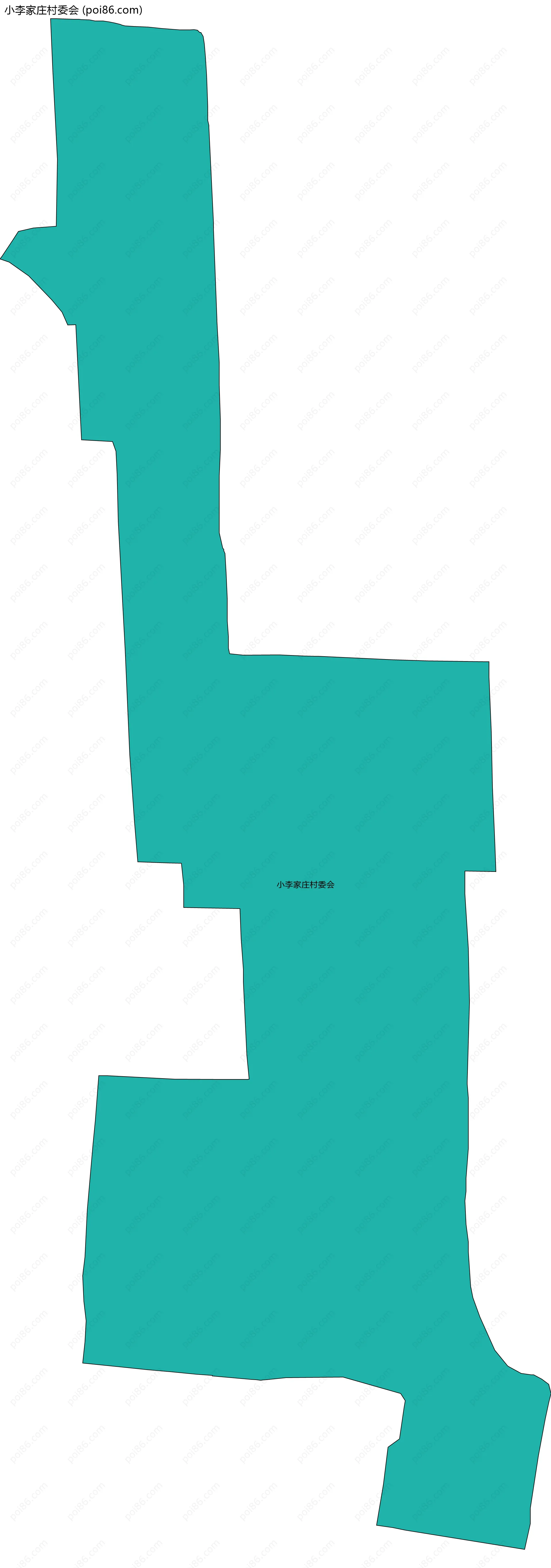 小李家庄村委会边界地图