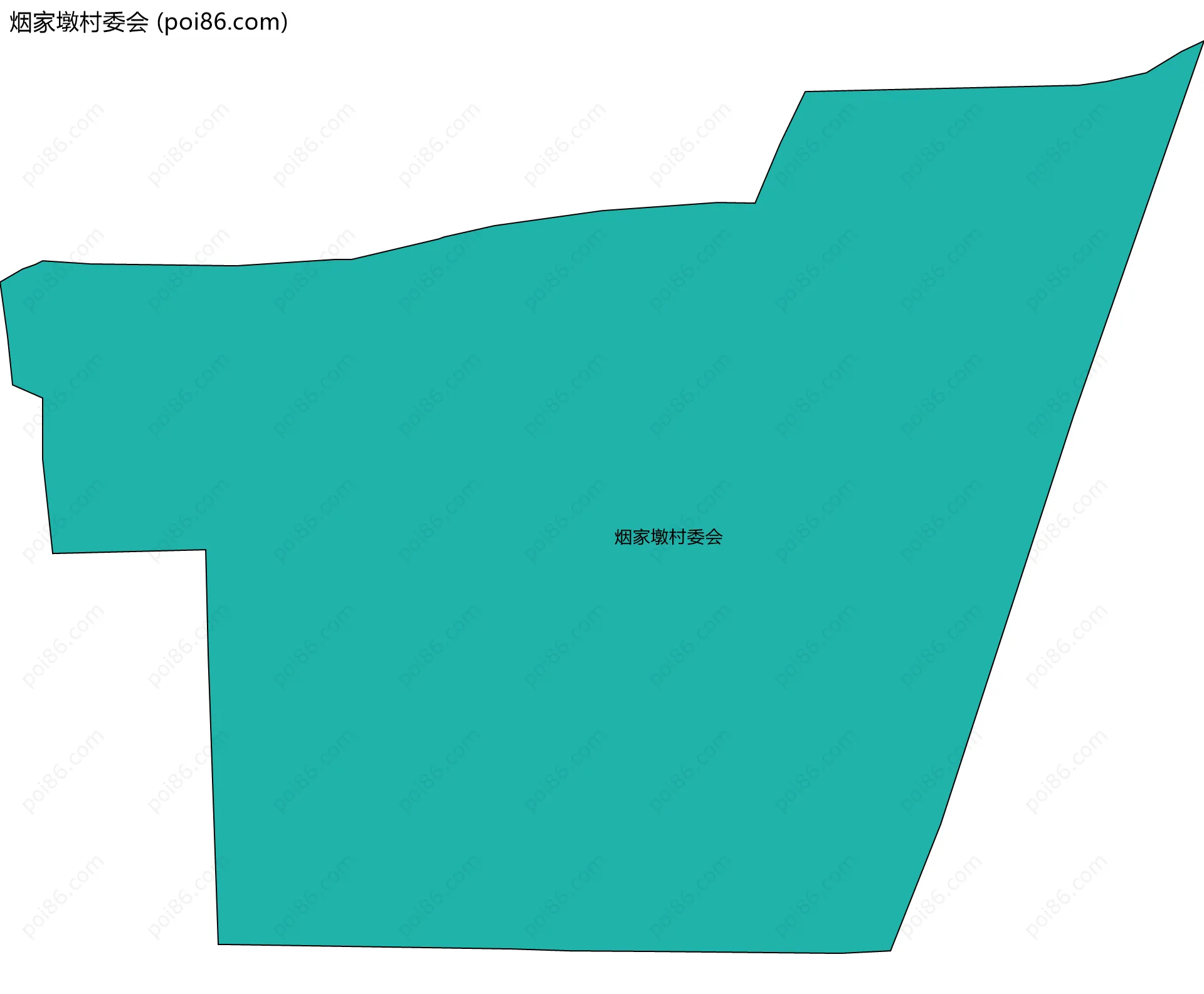 烟家墩村委会边界地图