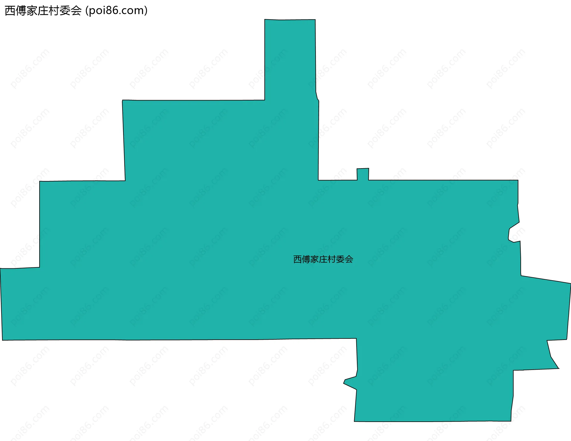 西傅家庄村委会边界地图