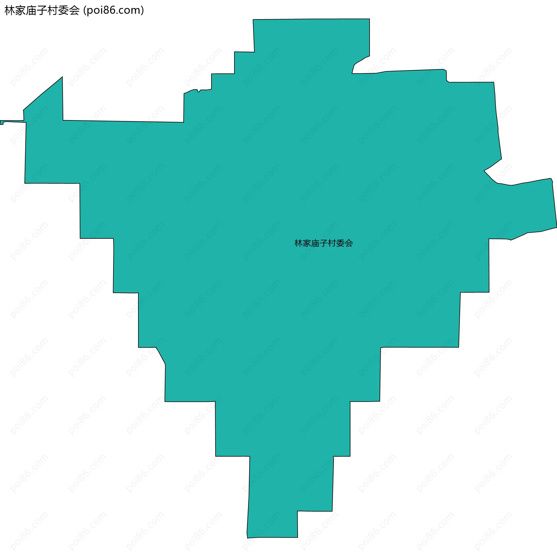 林家庙子村委会边界地图