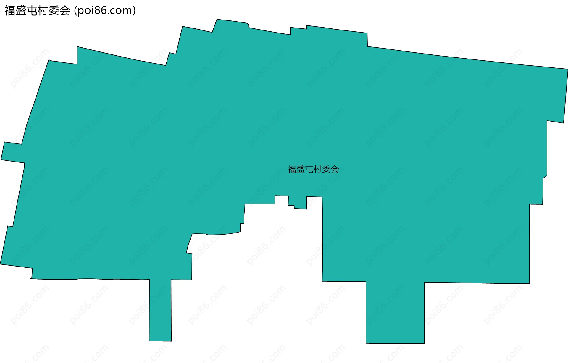 福盛屯村委会边界地图