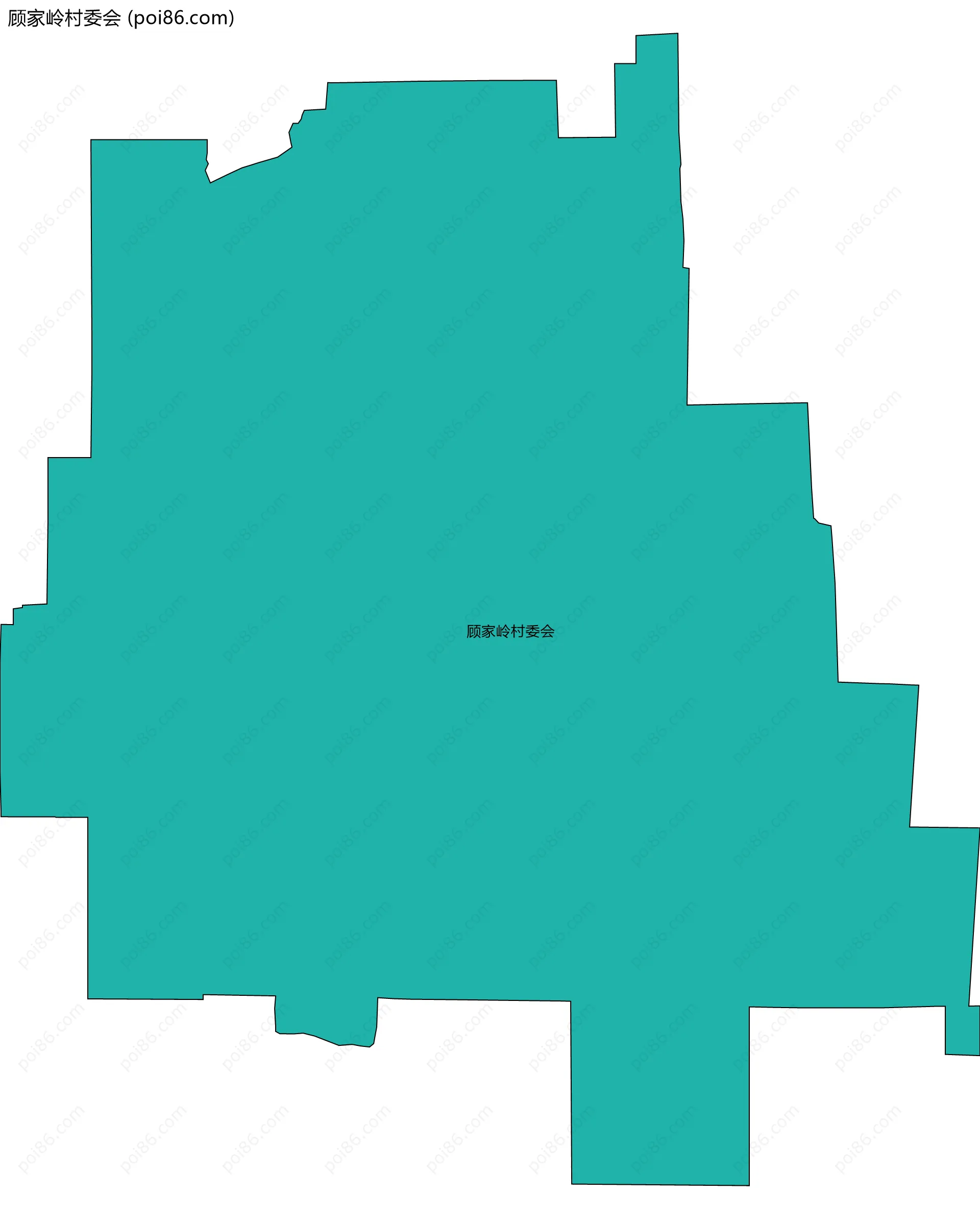 顾家岭村委会边界地图