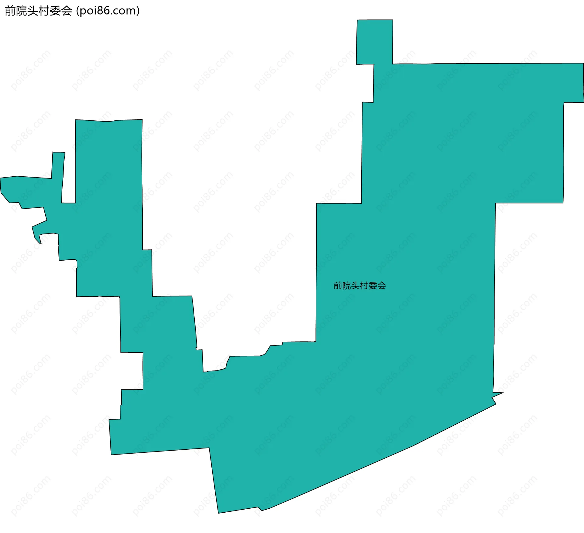 前院头村委会边界地图
