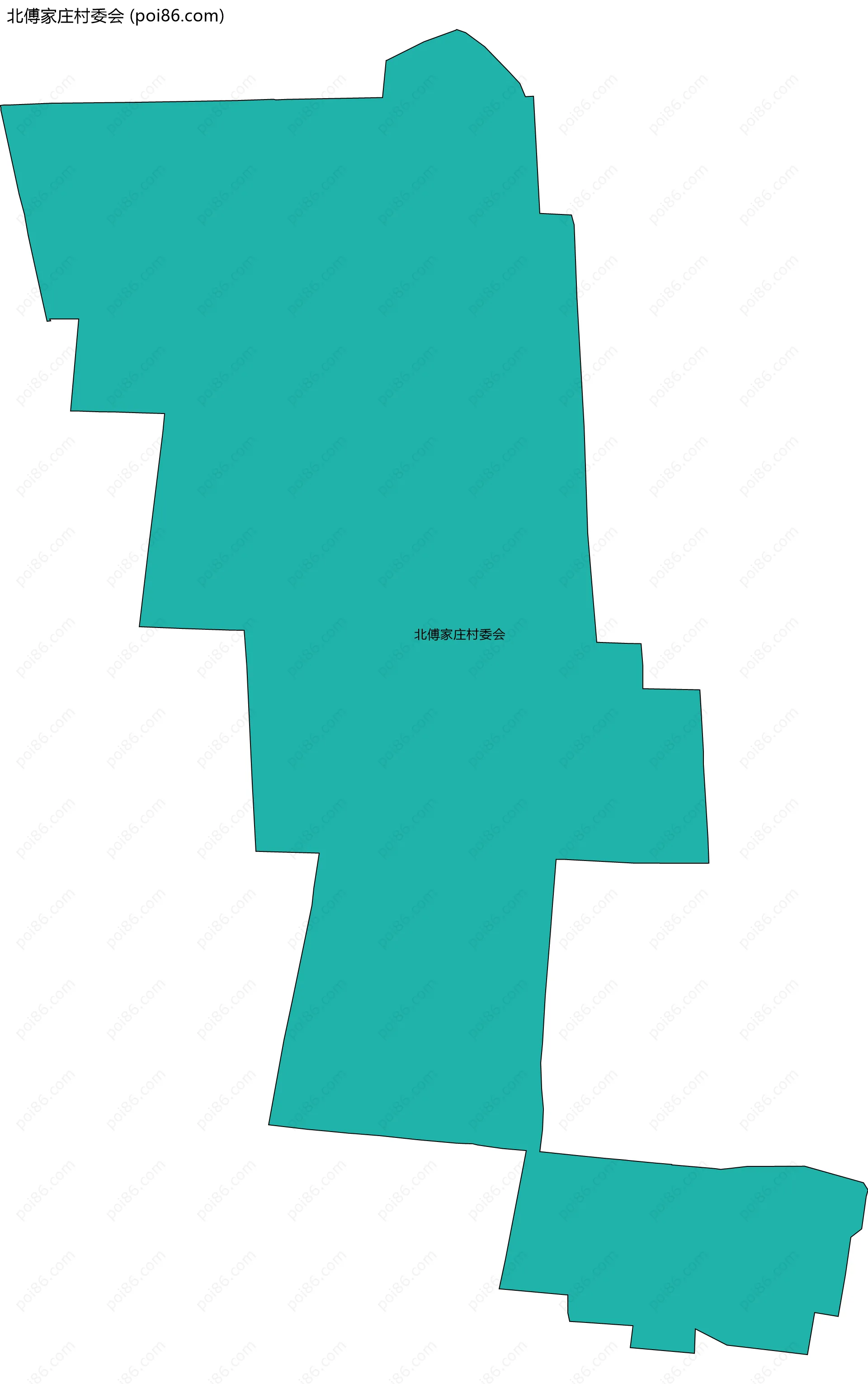 北傅家庄村委会边界地图