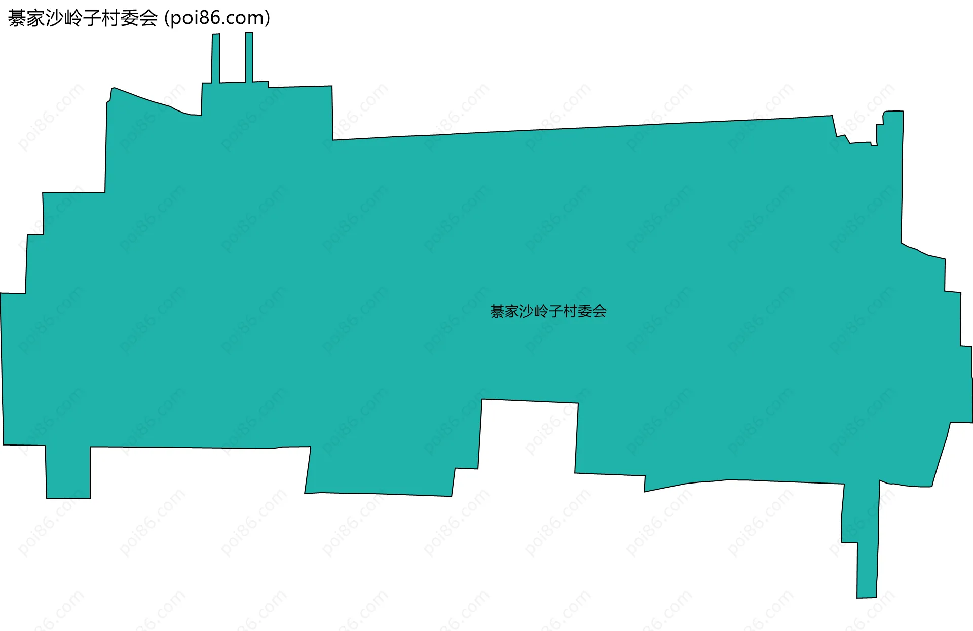 綦家沙岭子村委会边界地图