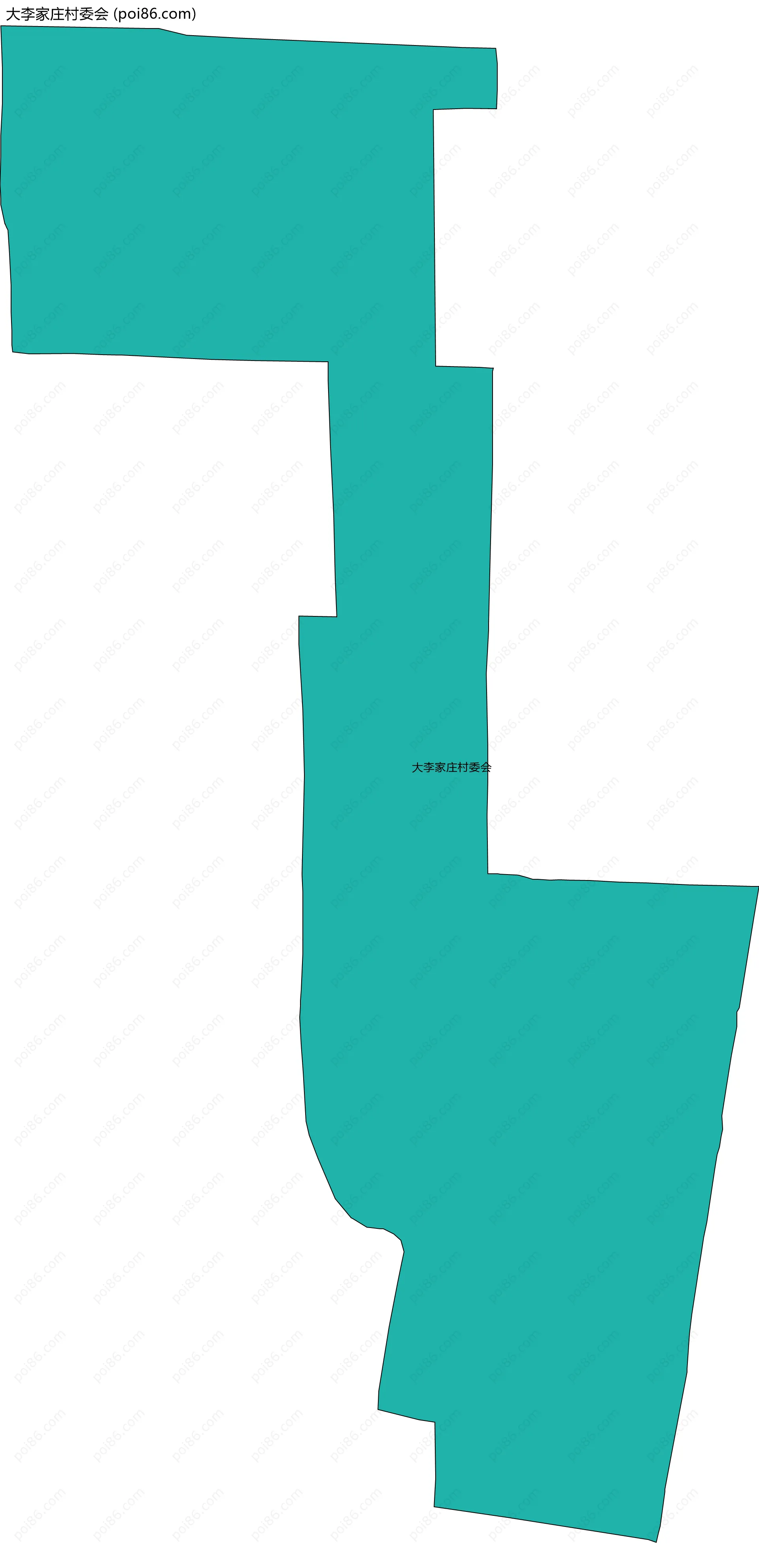 大李家庄村委会边界地图