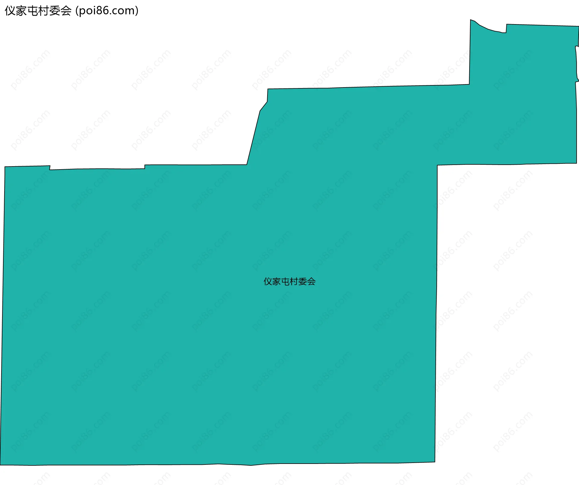 仪家屯村委会边界地图