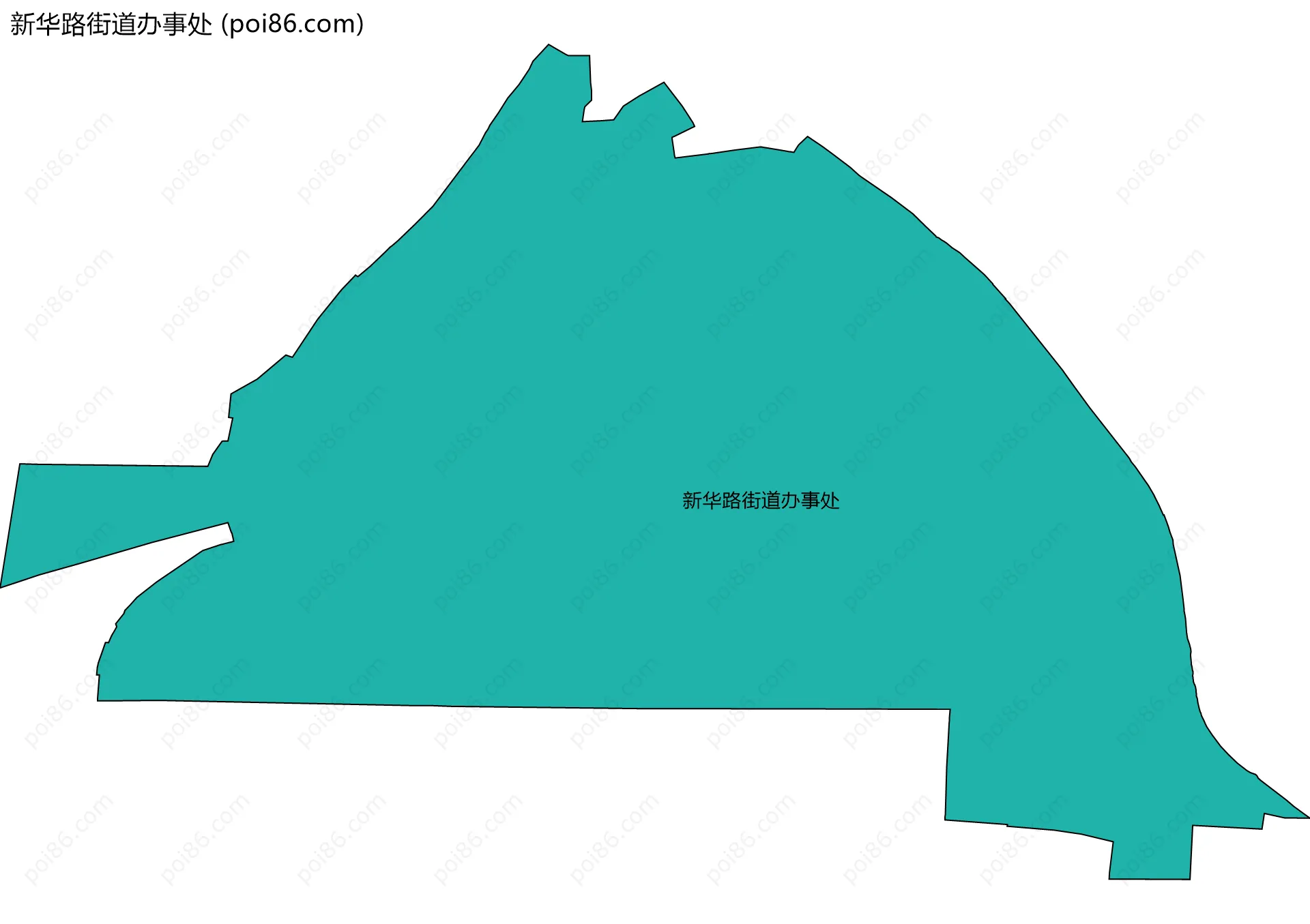 新华路街道办事处边界地图