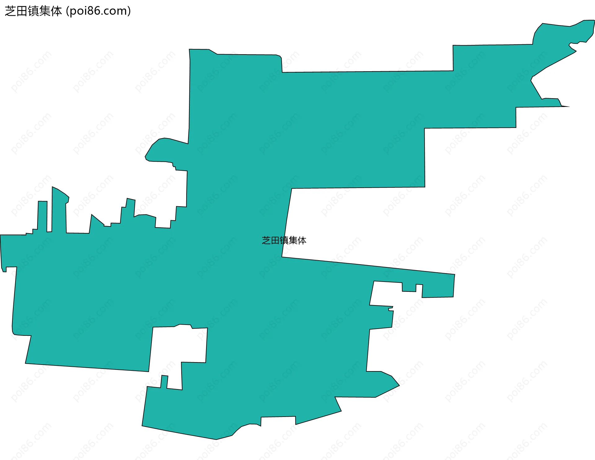 芝田镇集体边界地图