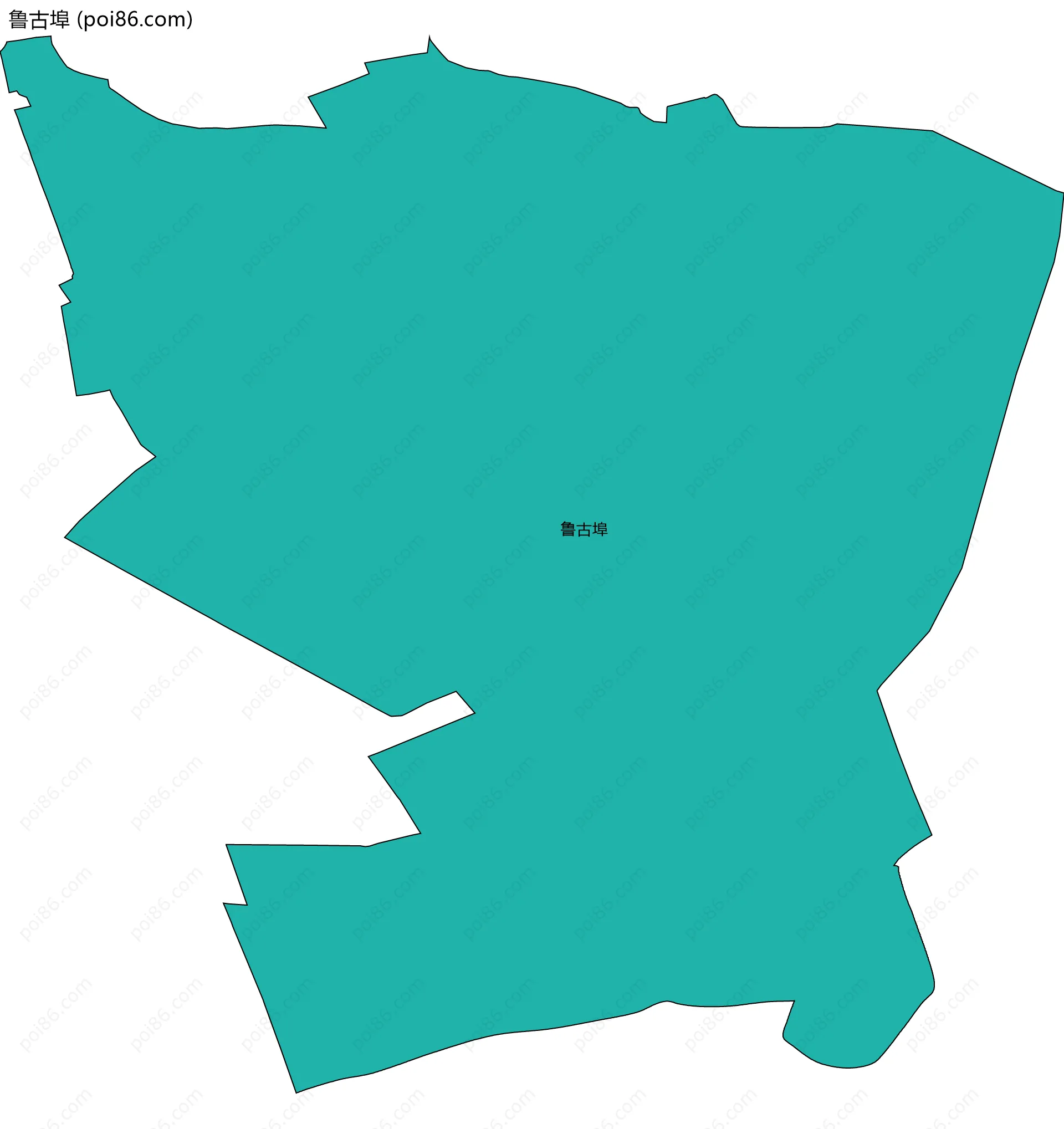 鲁古埠边界地图