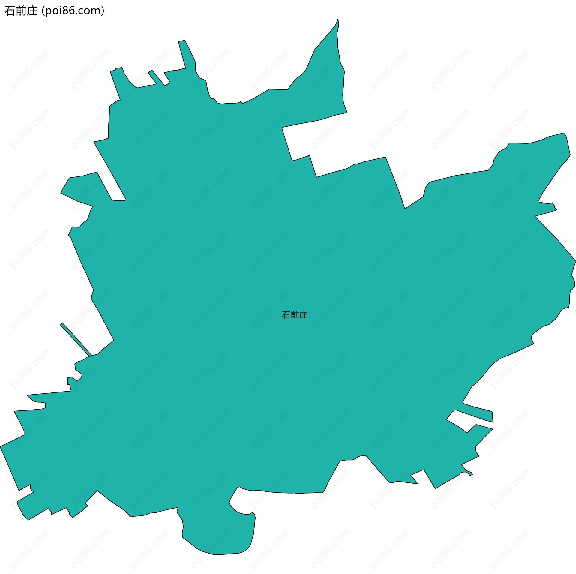 石前庄边界地图