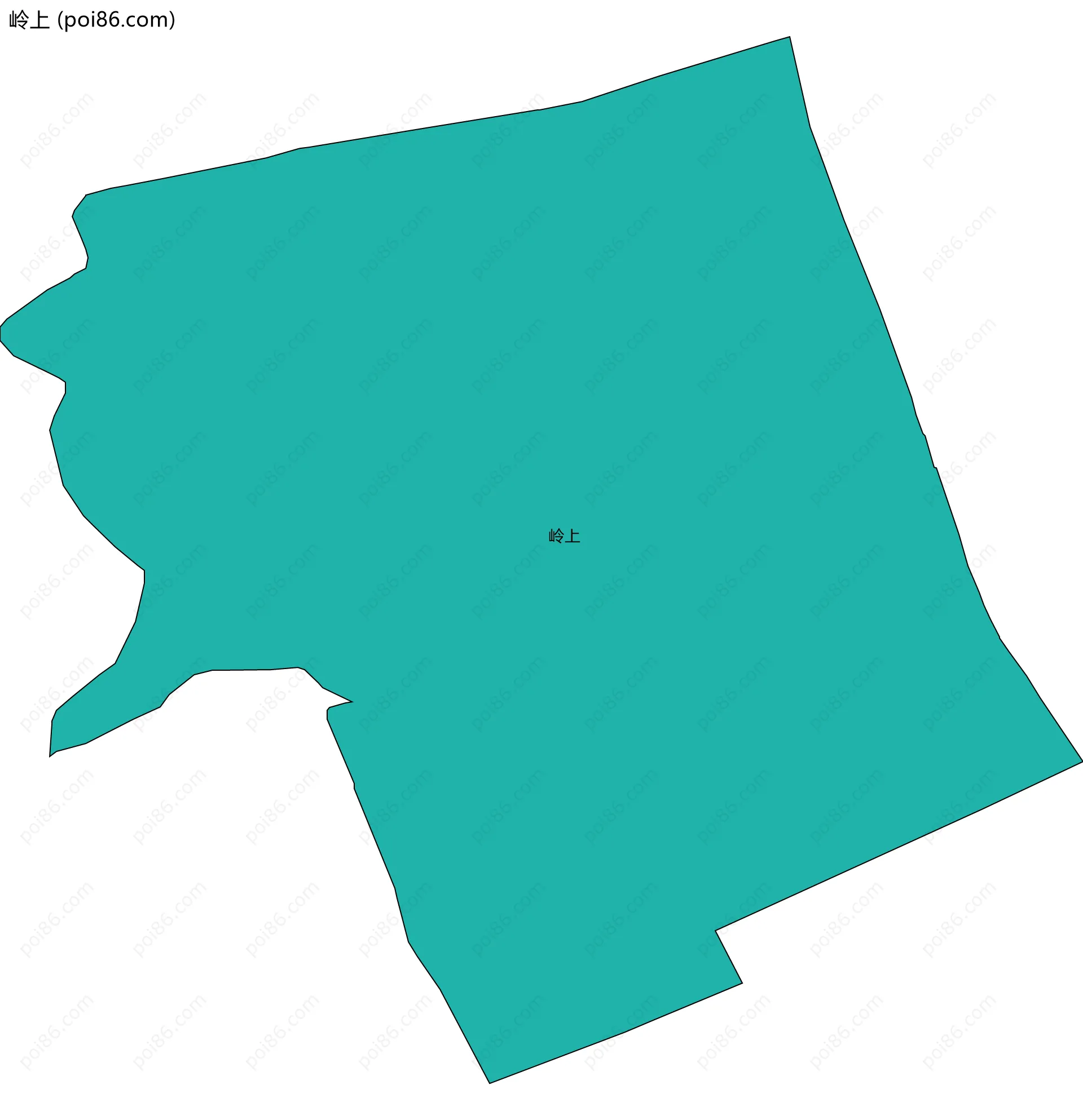 岭上边界地图