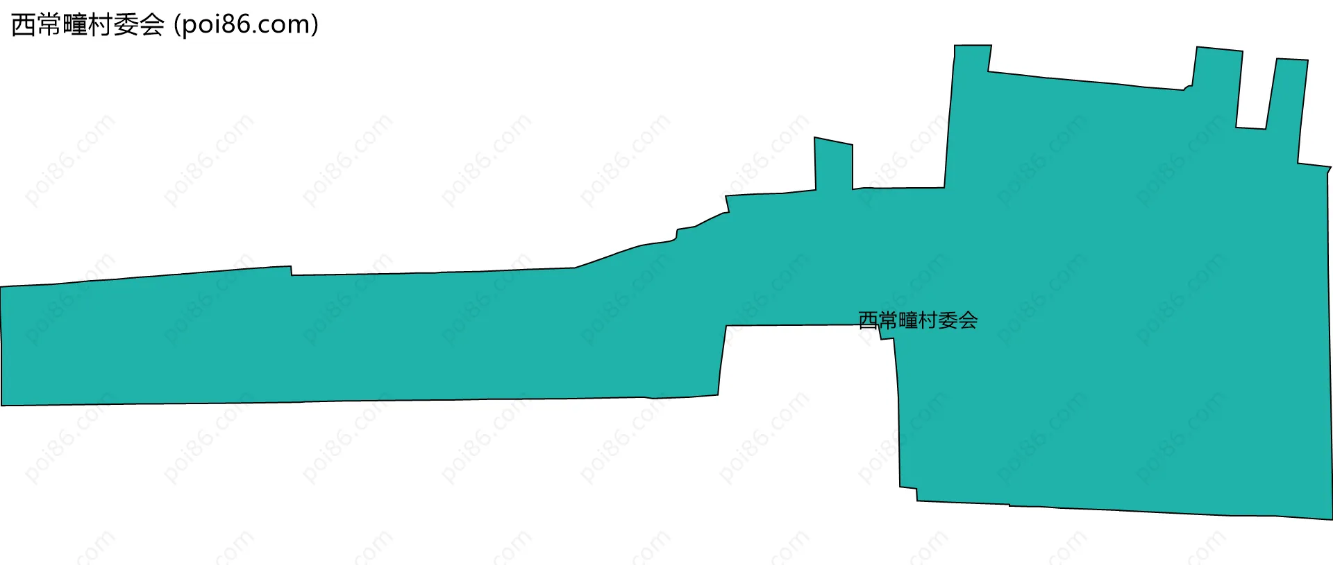 西常疃村委会边界地图