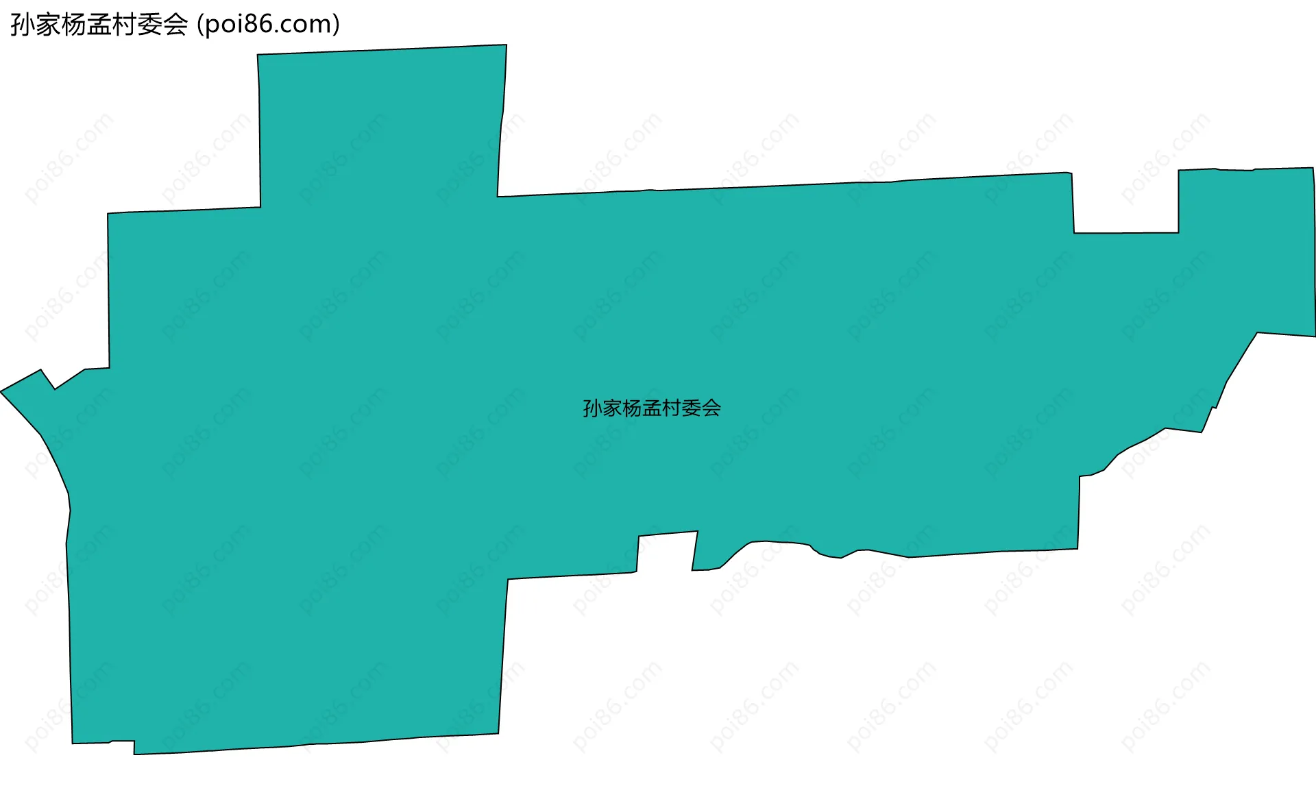 孙家杨孟村委会边界地图