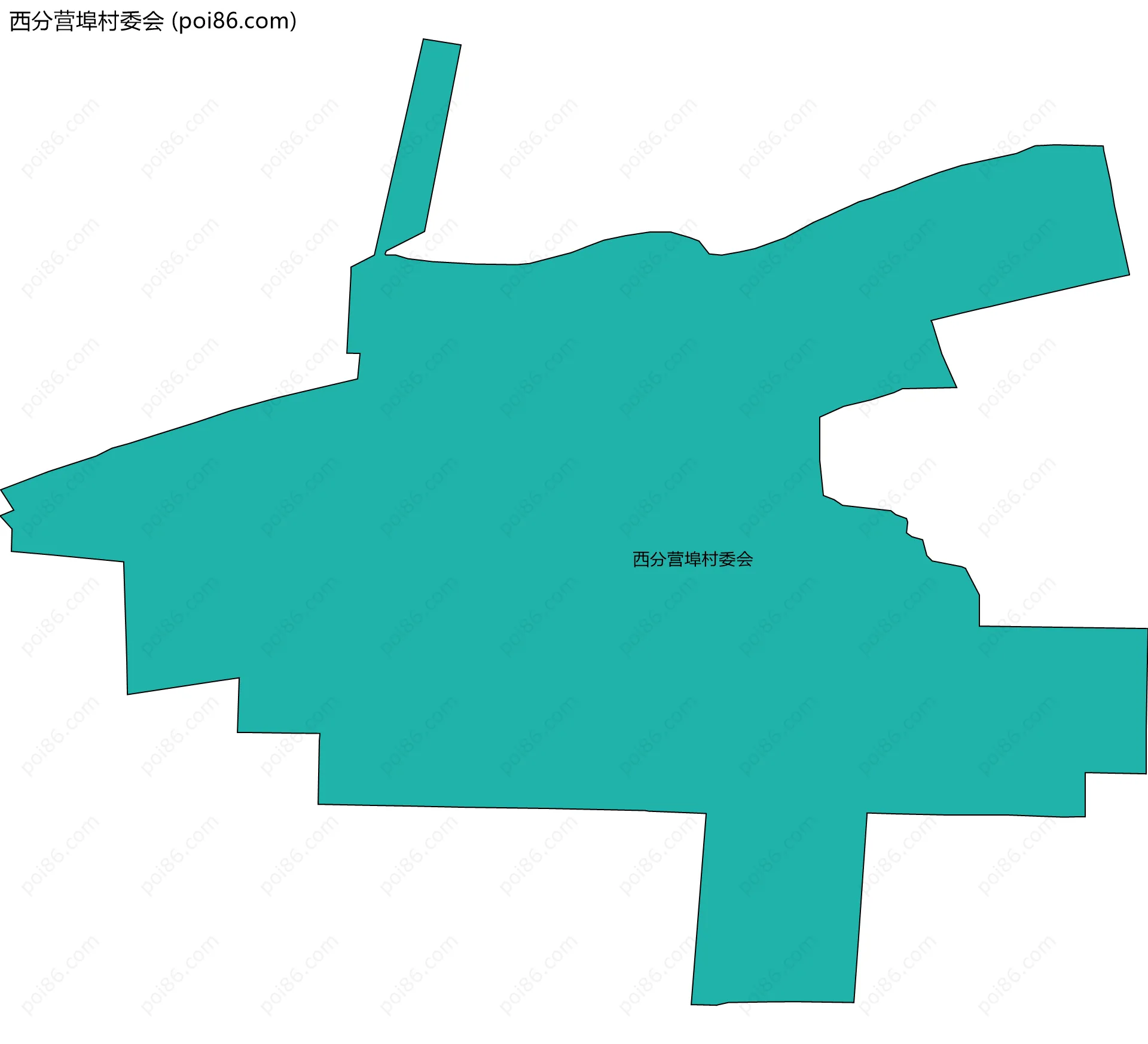西分营埠村委会边界地图