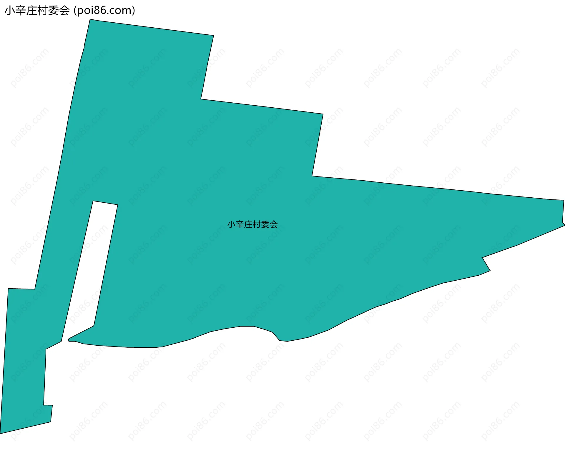 小辛庄村委会边界地图